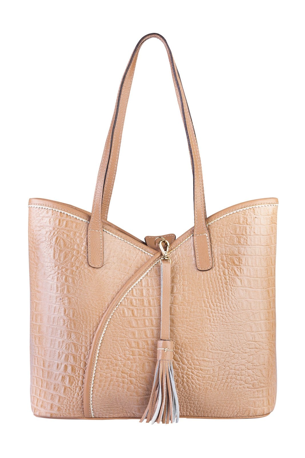 Bolsa Andrea Vinci Grande De Couro Croco Rachel