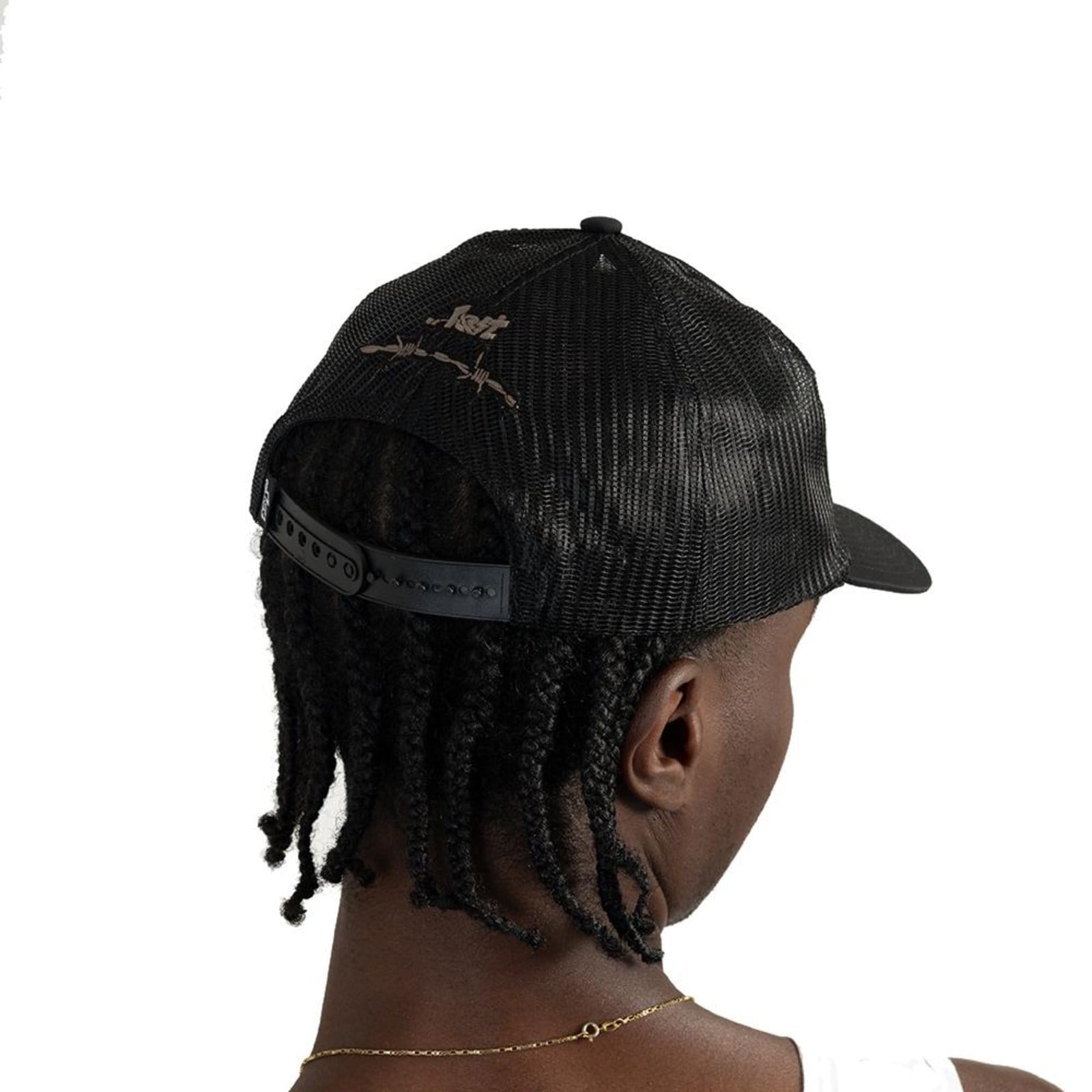 Vista 2 Boné Lost Aba Reta Trucker Barbed Wire SM25 Lost preto