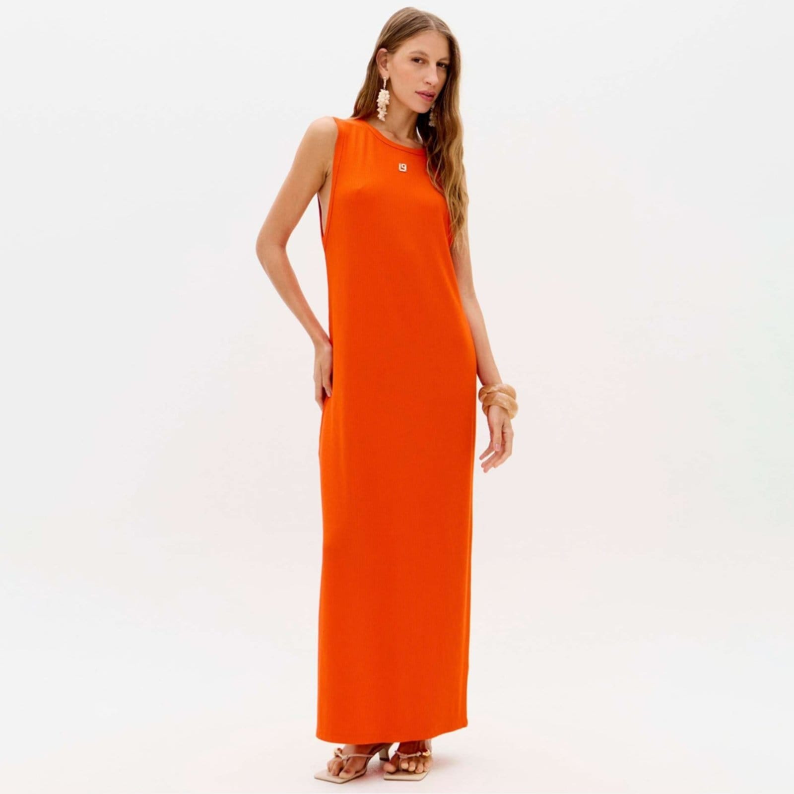 Vestido Super Midi Lança Perfume Friso Ve26 Feminino