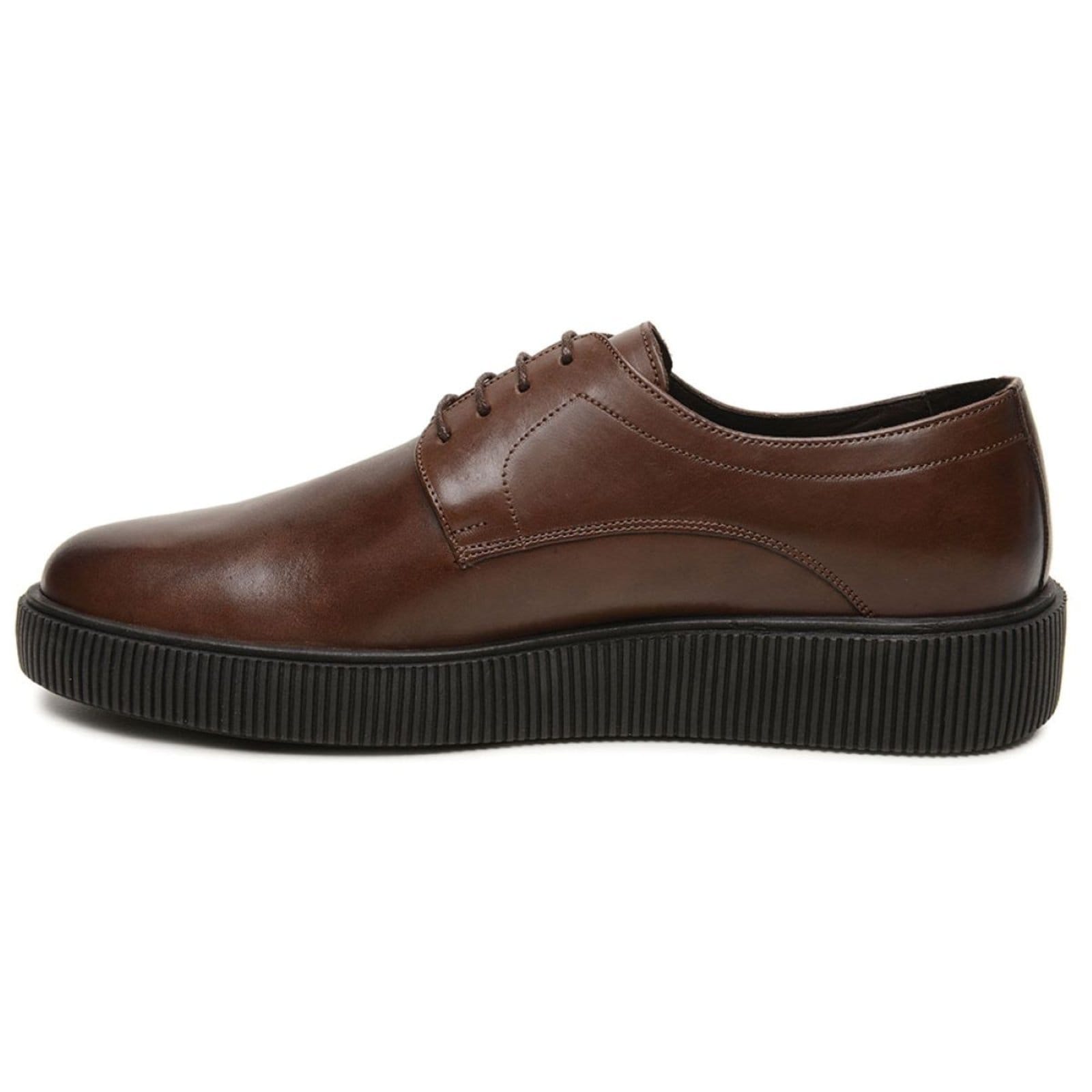 Vista 2 Sapato Masculino Veritimo Sapatenis Em Couro Casual Mocassim Amarrar Brogue Macio Veritimo café