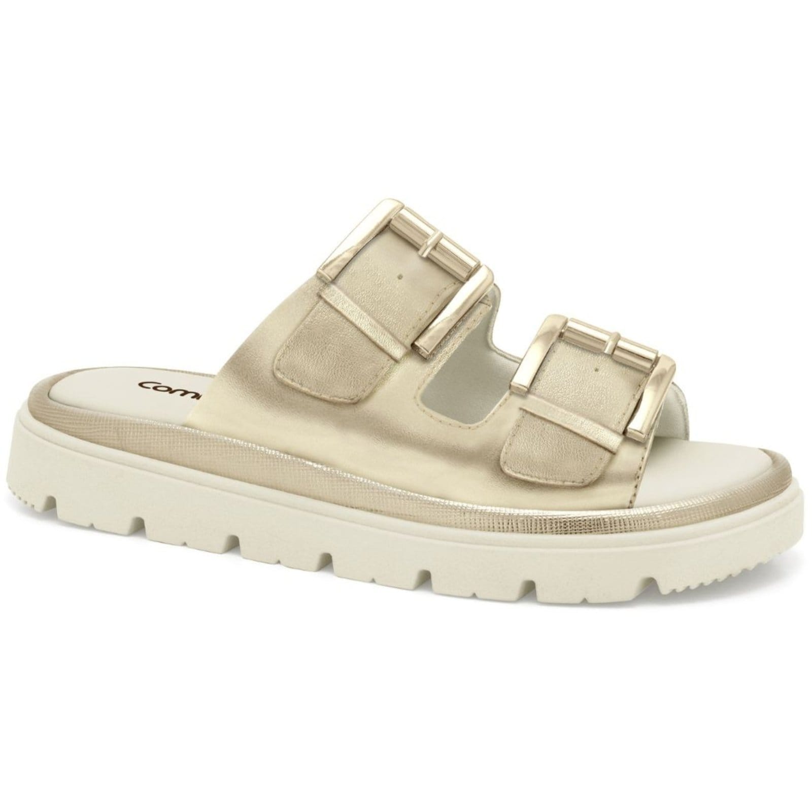 Sandália Feminina Flat Ouro Comfortflex 244