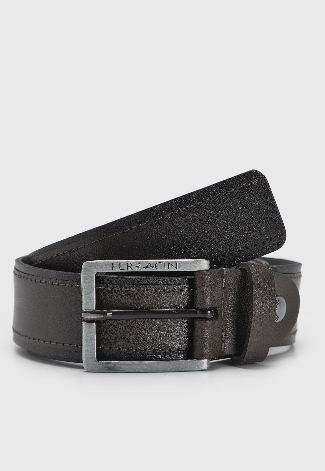 Vista principal Cinto Masculino Ferracini Fivela Metálica Tabaco FERRACINI café