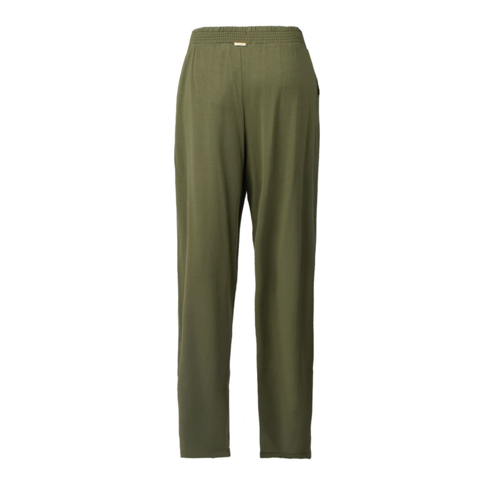 Vista 2 Calça Feminina Giraffe Malha Reta Bolsos Militar Giraffe verde