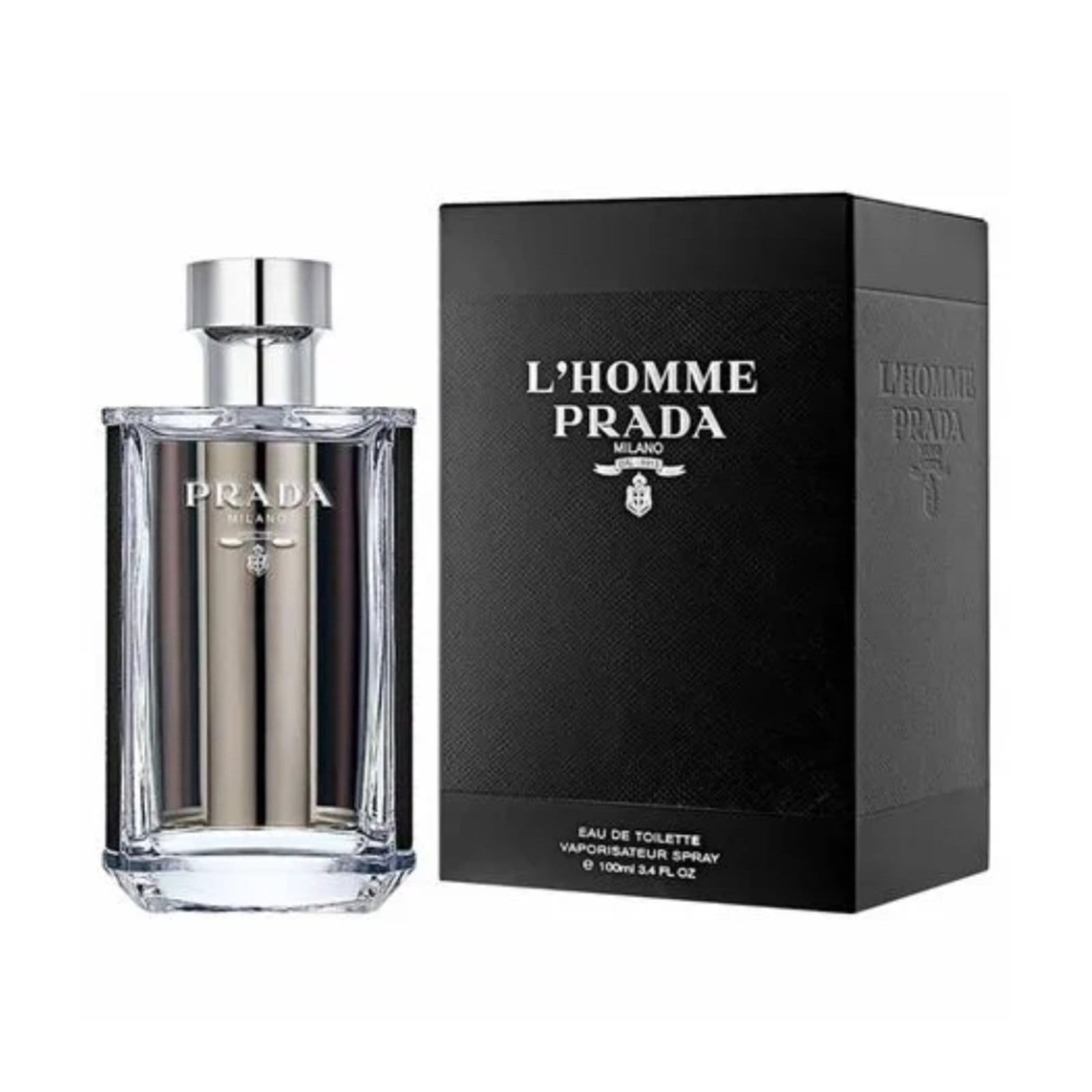 Vista 2 Perfume Prada L’homme Prada Eau de Toilette Masculino Prada prata