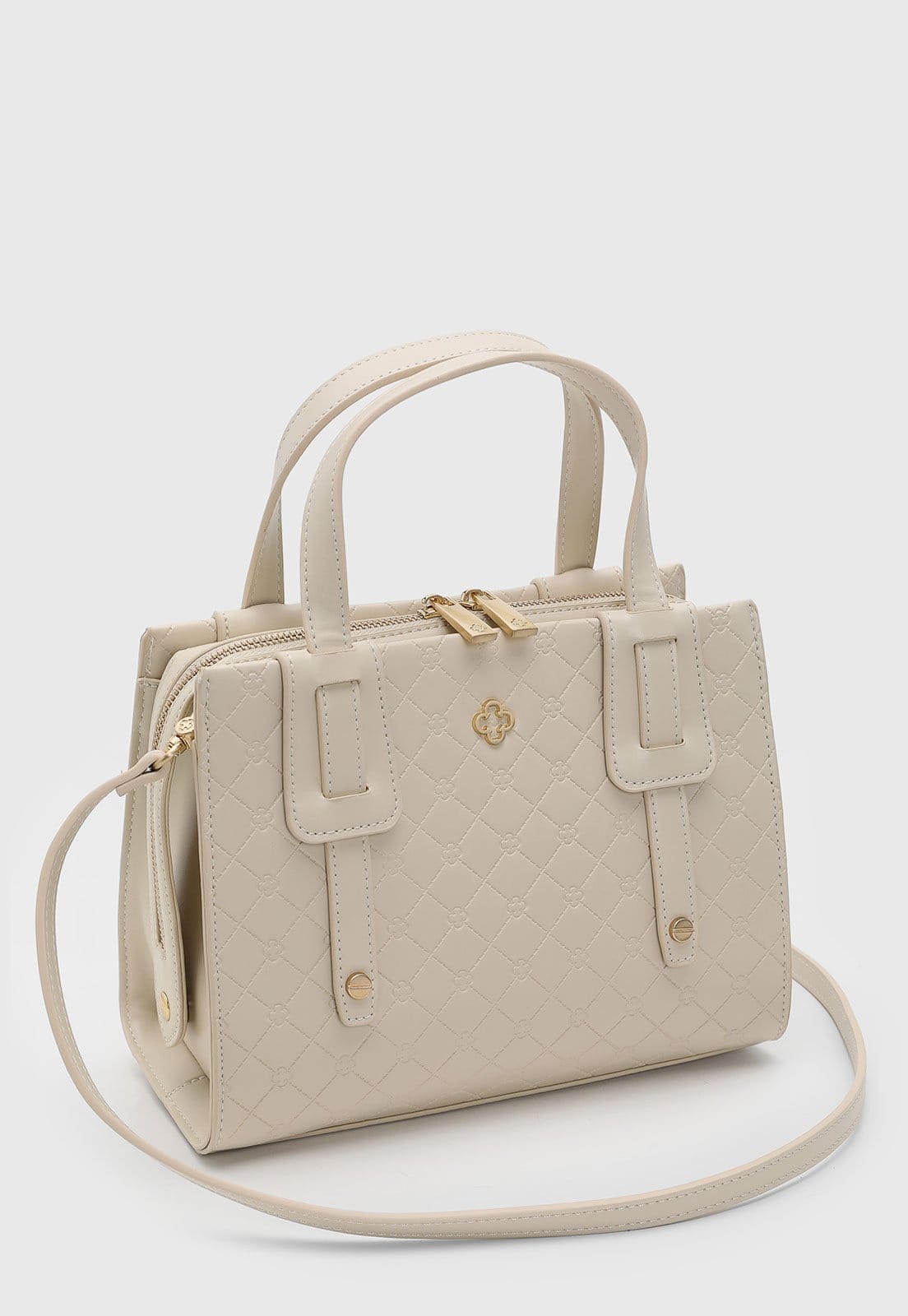 Vista 2 Bolsa Grande Feminina Capodarte Matelassê Duna Off-White Capodarte off-white white