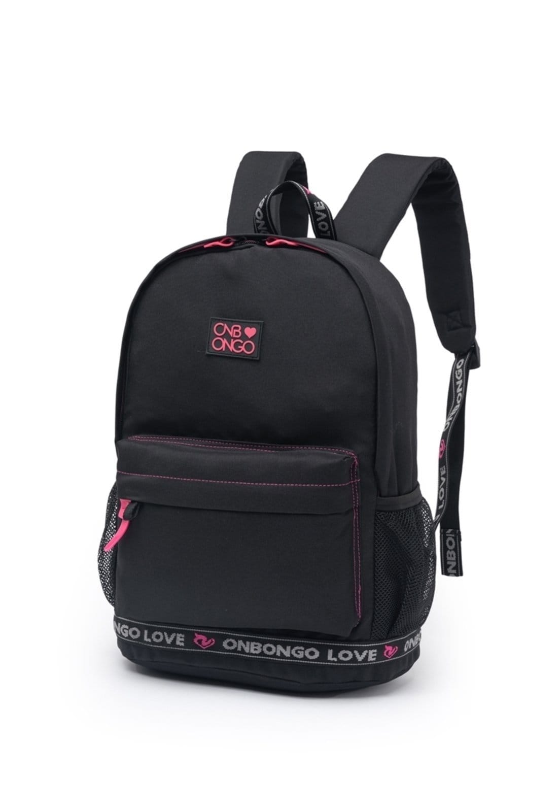 Vista 2 Kit Mochila De Costas Feminina Estojo Escolar Faculdade Viagem Onbongo preto