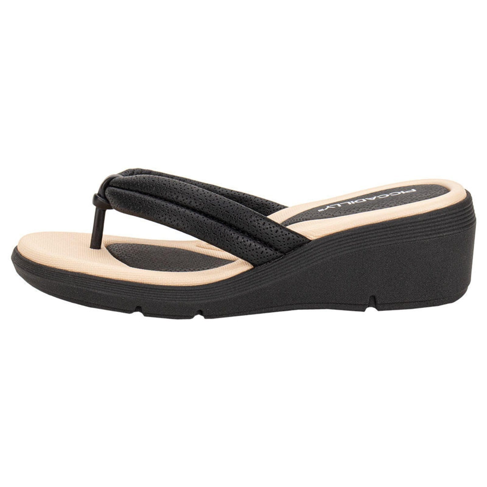 Vista 2 Tamanco Feminino Anabela Piccadilly 540356 0080356 Piccadilly preto