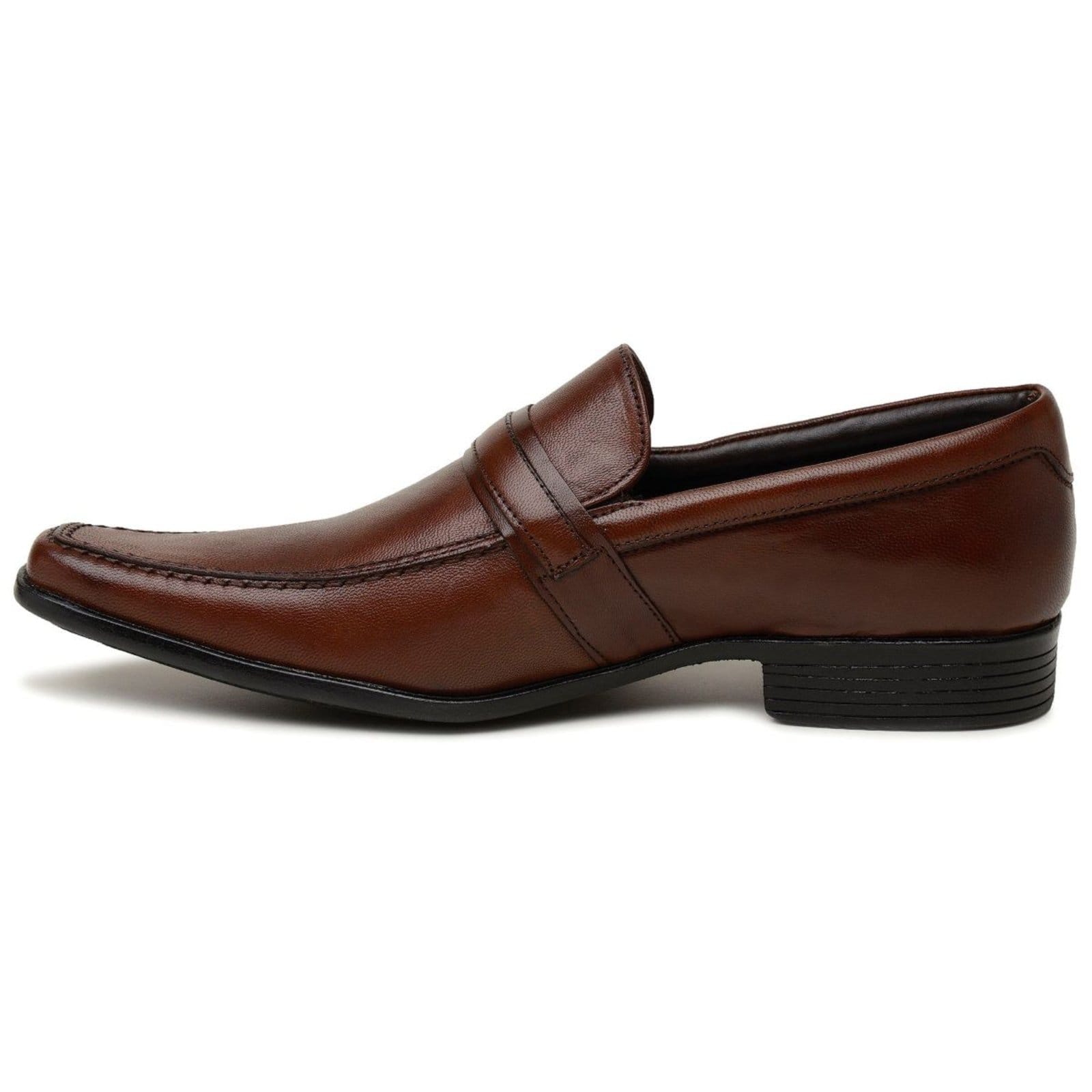 Sapato Masculino Social A. Andrade Mocassim Couro Bico Quadrado Alongado Conforto - 2