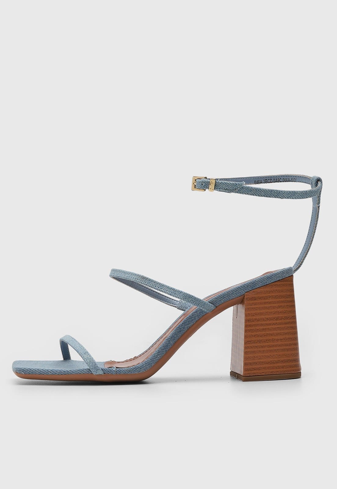 Sandália Feminina Santa Lolla Salto Bloco Jeans