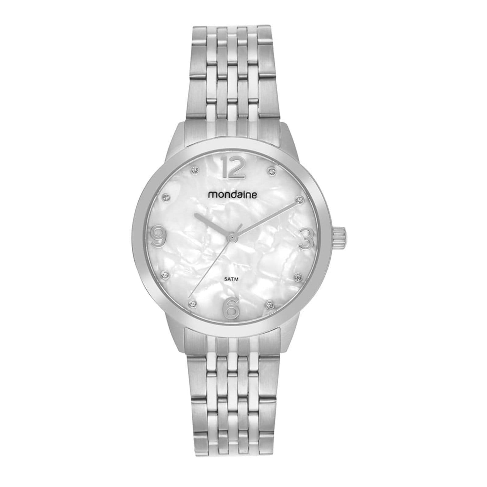 Vista principal Relógio Feminino Mondaine Aço Madreperola Mondaine prata