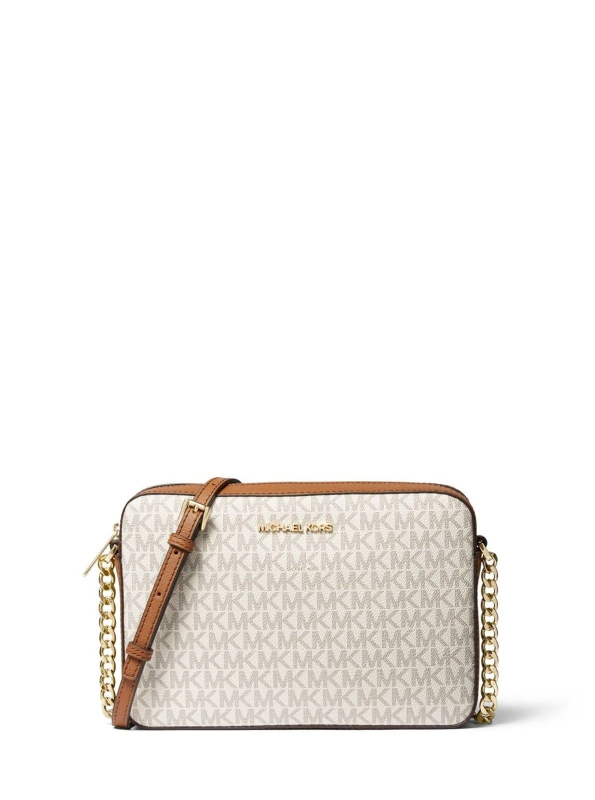 Vista principal Bolsa Transversal Jet Set Logo Pequena 35F8gttc3b150 Michael Kors off-white