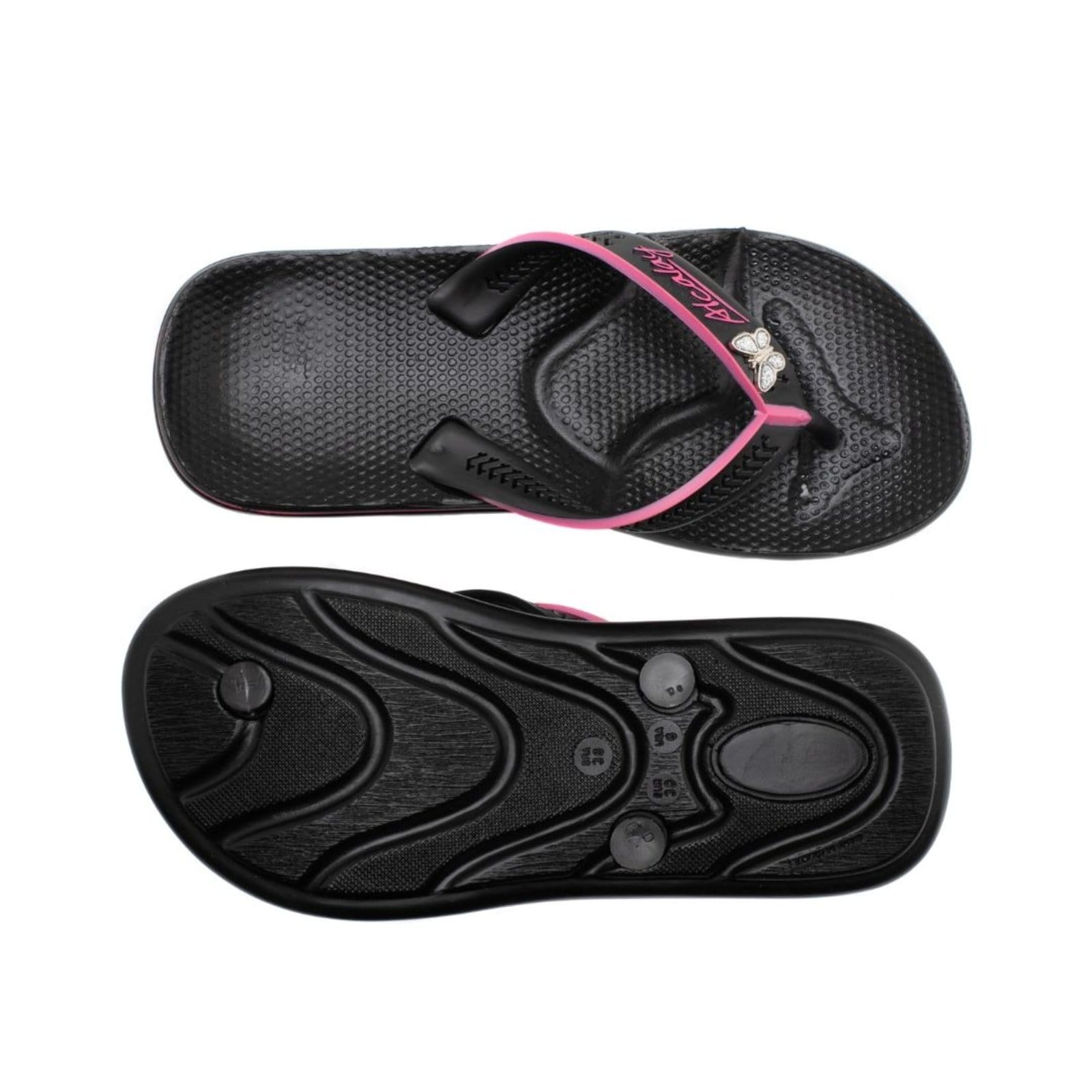 Vista 2 Chinelo Feminino Alcalay Ortopédico Facite Plantar Esporão E Antiderrapante WILLIBAGS preto