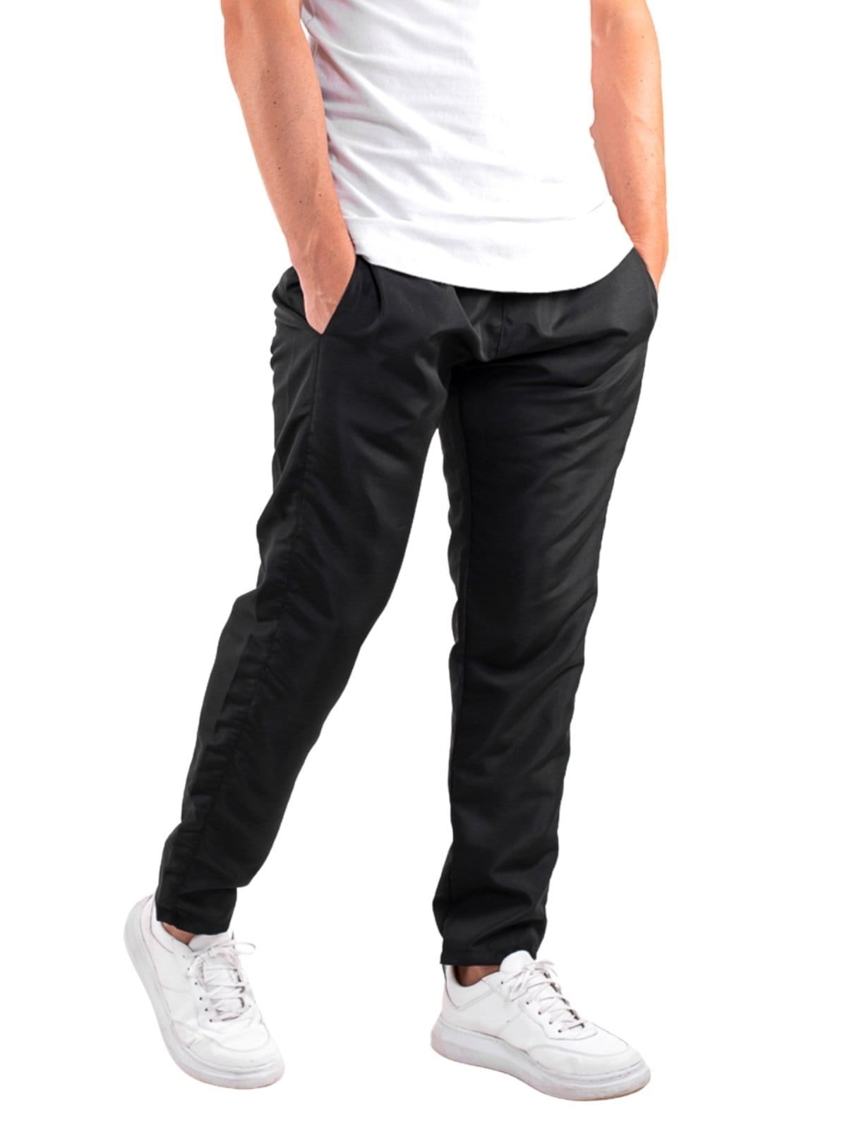 Vista principal Calça Popular Masculina Frent`s Tactel Esporte Reta Frent's preto