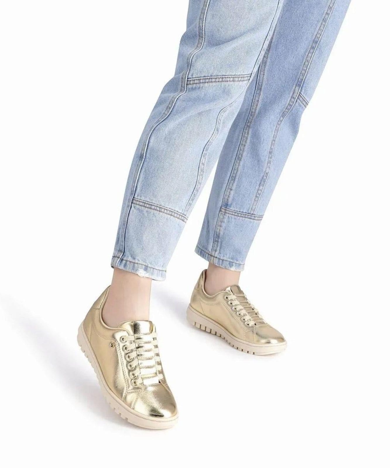 Vista 2 Tênis Feminino Piccadilly Calce Fácil Ouro Piccadilly incolor