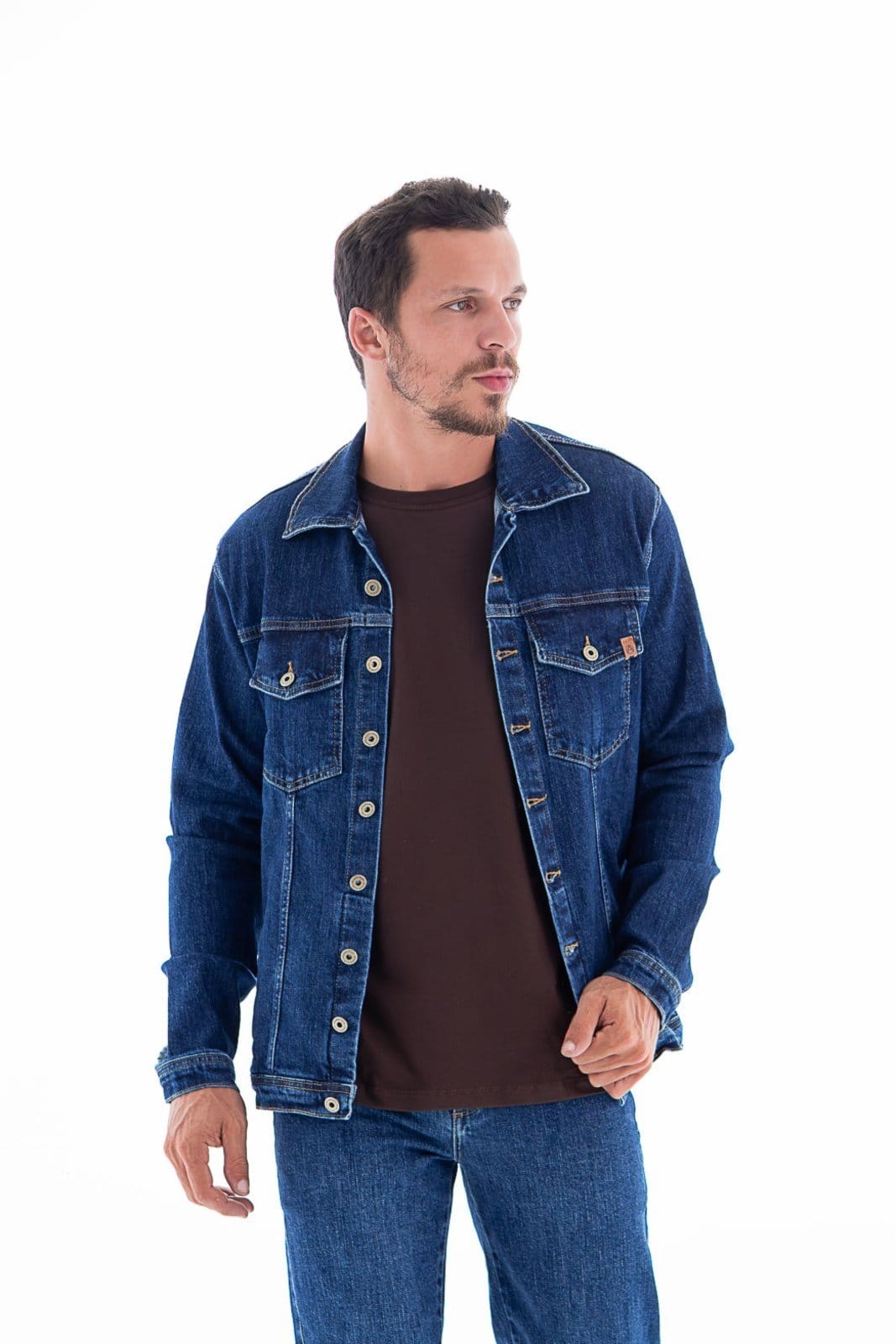 Jaqueta Jeans Masculina Arauto Slim Kaihara Escuro
