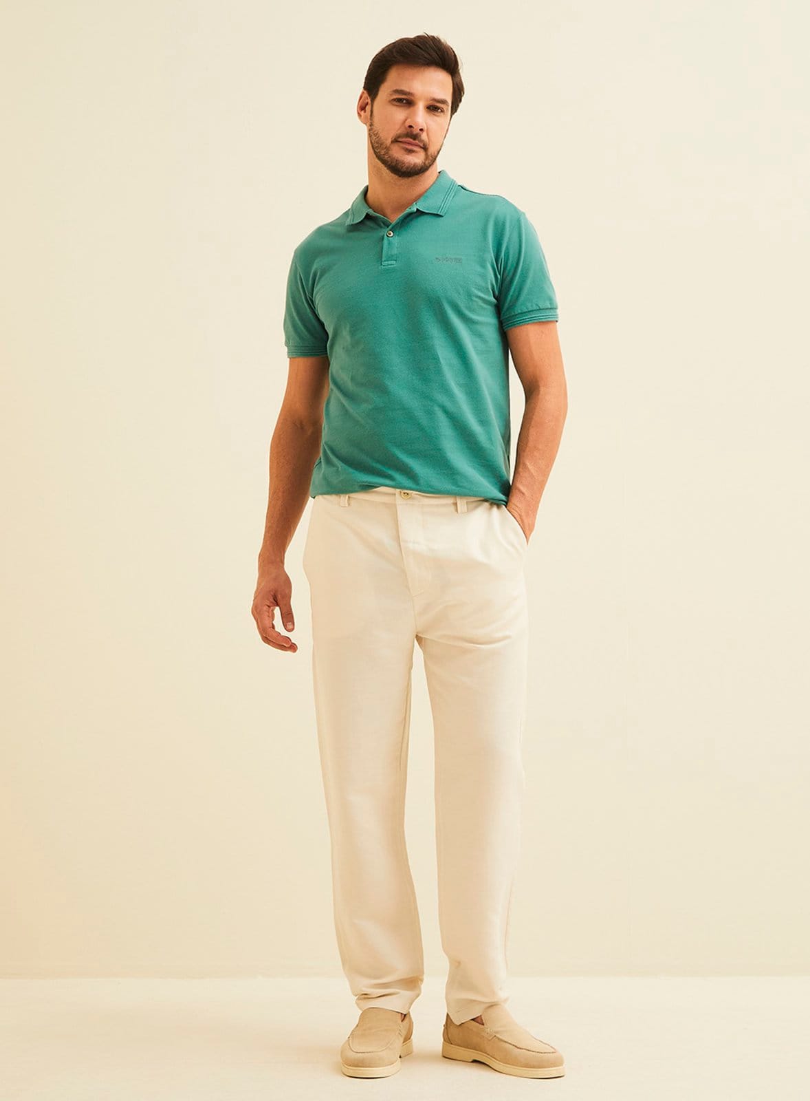 Vista 2 Polo Masculina Comfort Forum Acra Forum verde