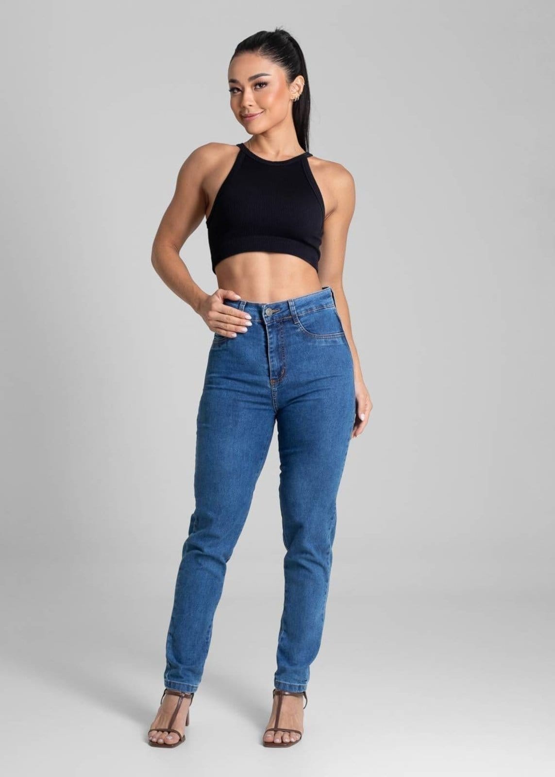 Vista 2 Calça Jeans Sawary Super Lipo - 281805 Sawary azul