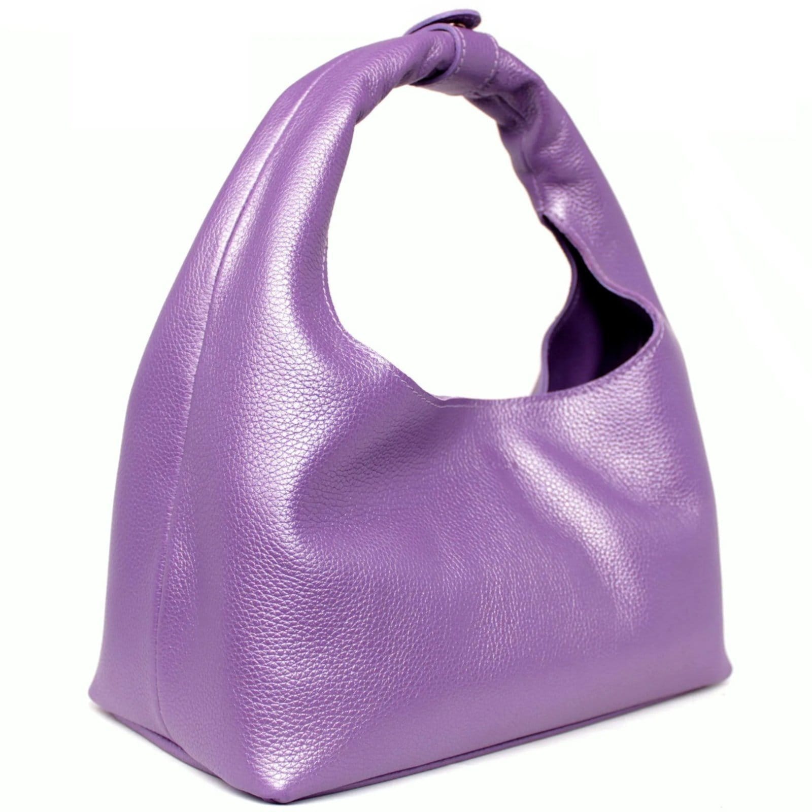 Vista 2 Bolsa Sack Bag em Couro Artlux SB-001 Violeta Pearly Artlux roxo violeta