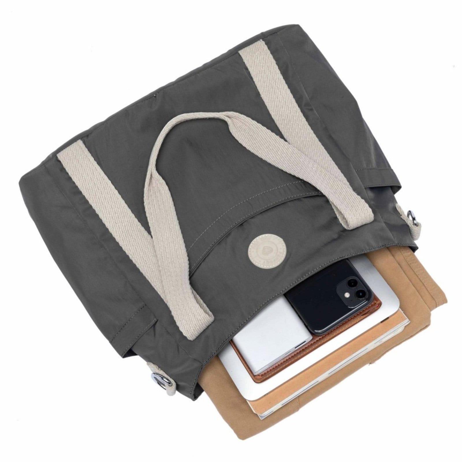 Vista 2 Bolsa Feminina Transversal Tiracolo Reforçada Perfect For You cinza