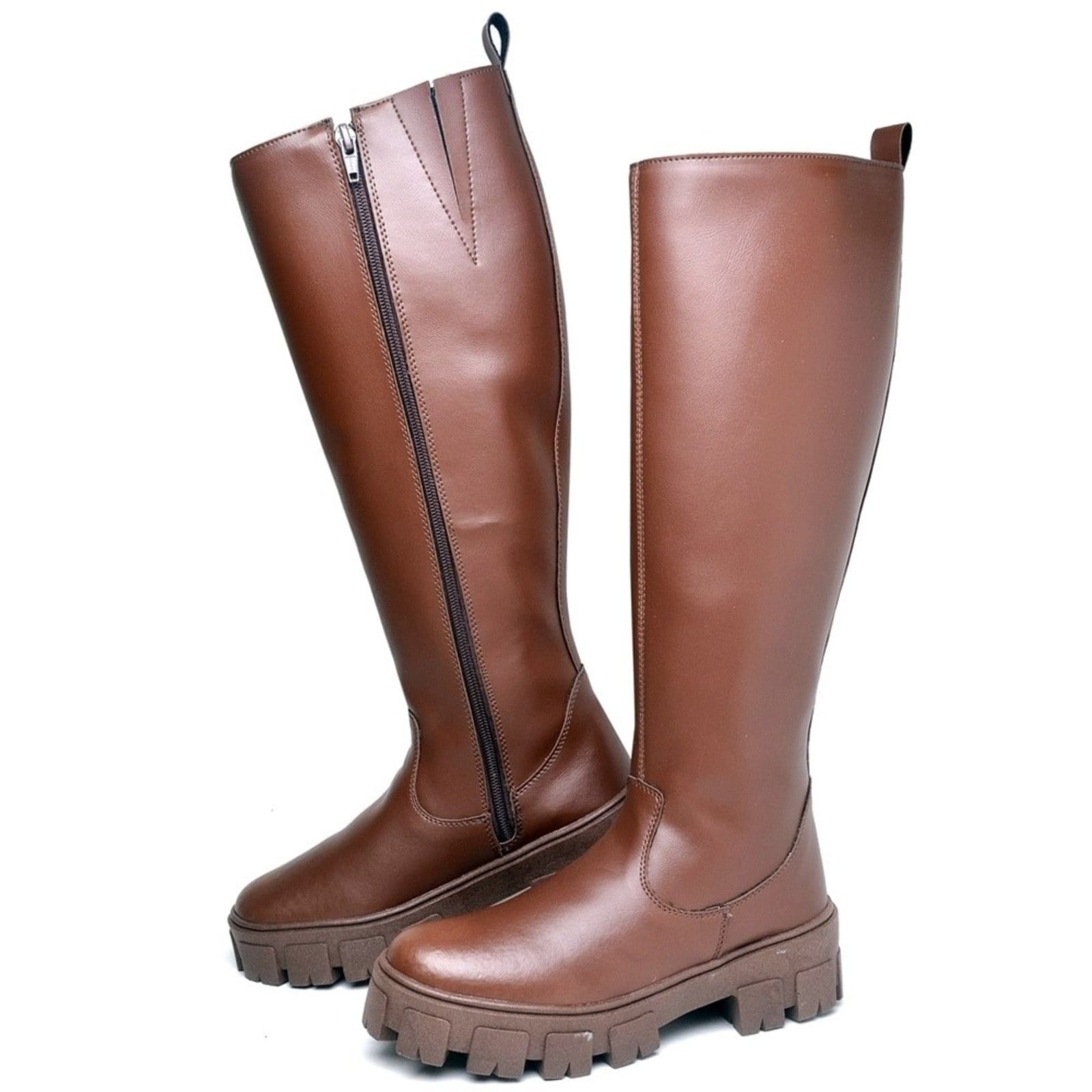 Vista 2 Bota Feminina Cano Alto DUBUY 1811FG DUBUY marrom