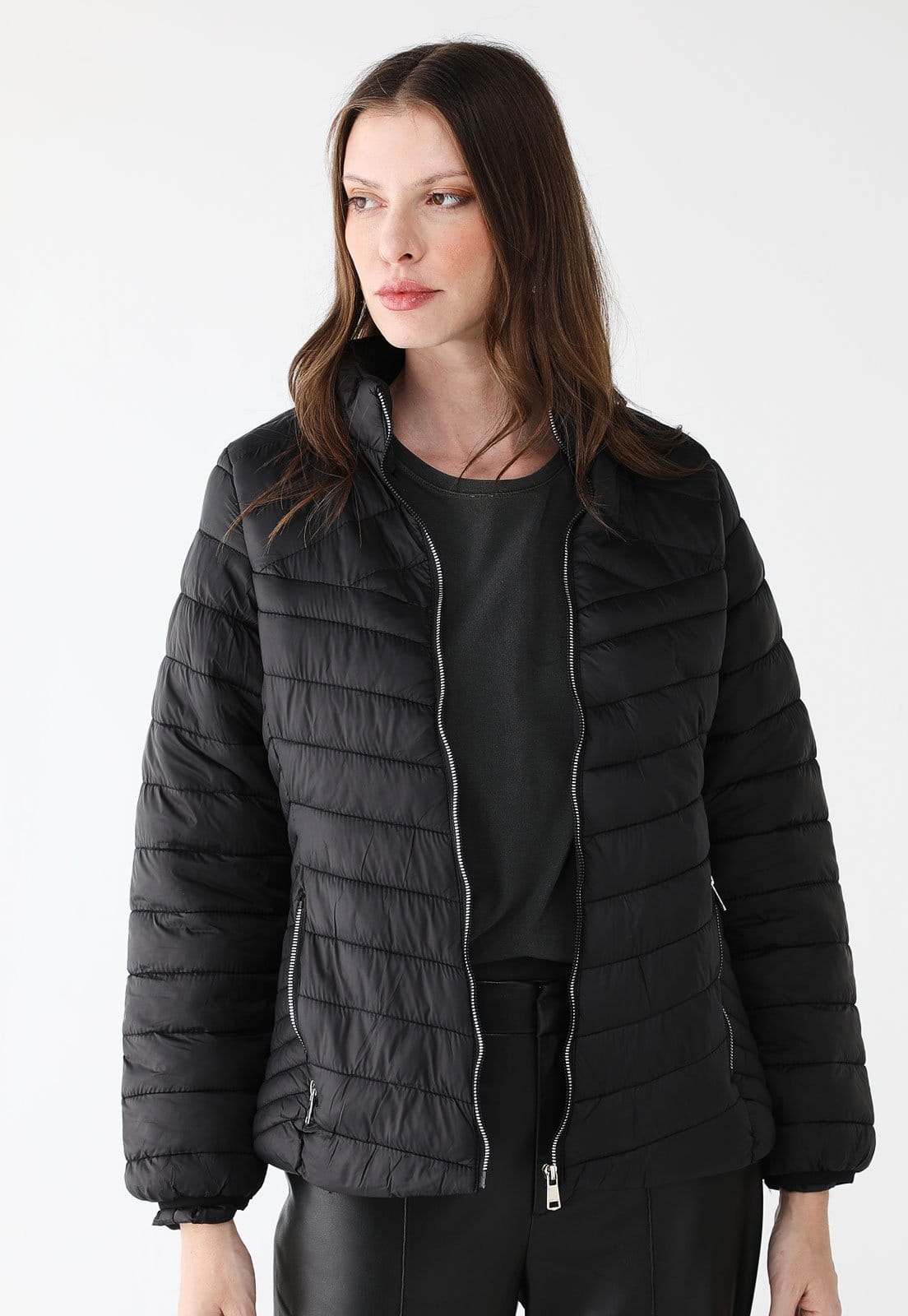 Jaqueta Puffer Facinelli Preta