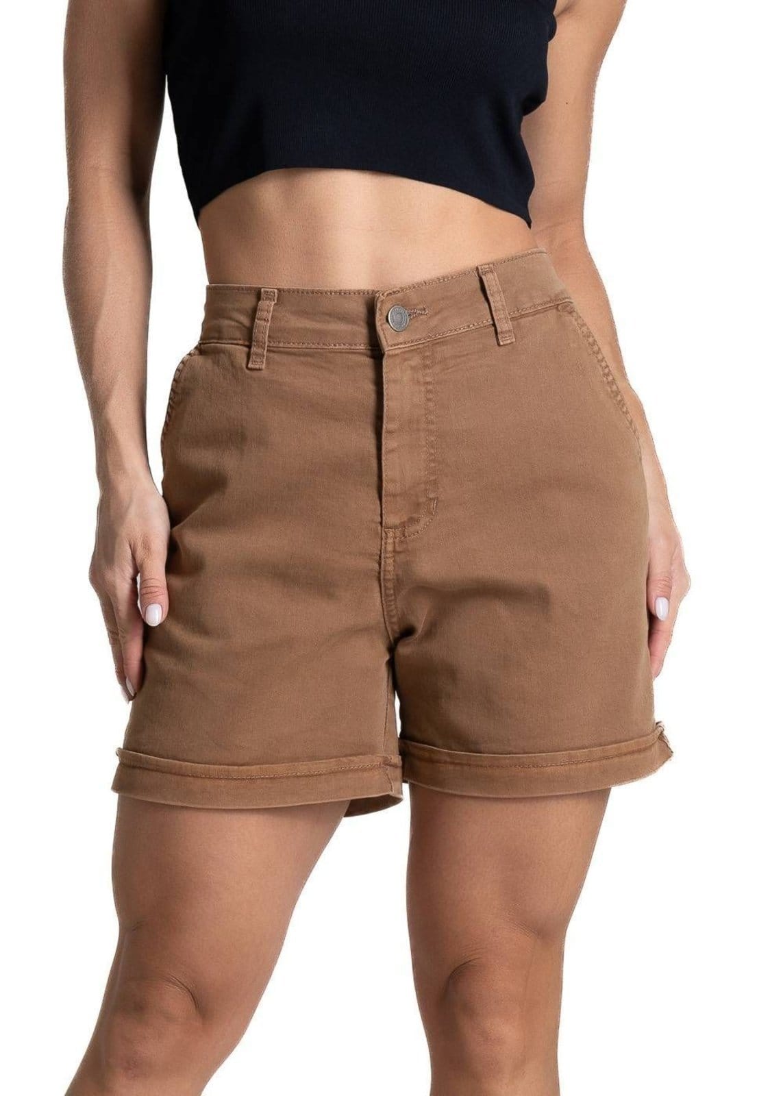 Vista principal Shorts Sarja Sawary - 281843 Sawary marrom