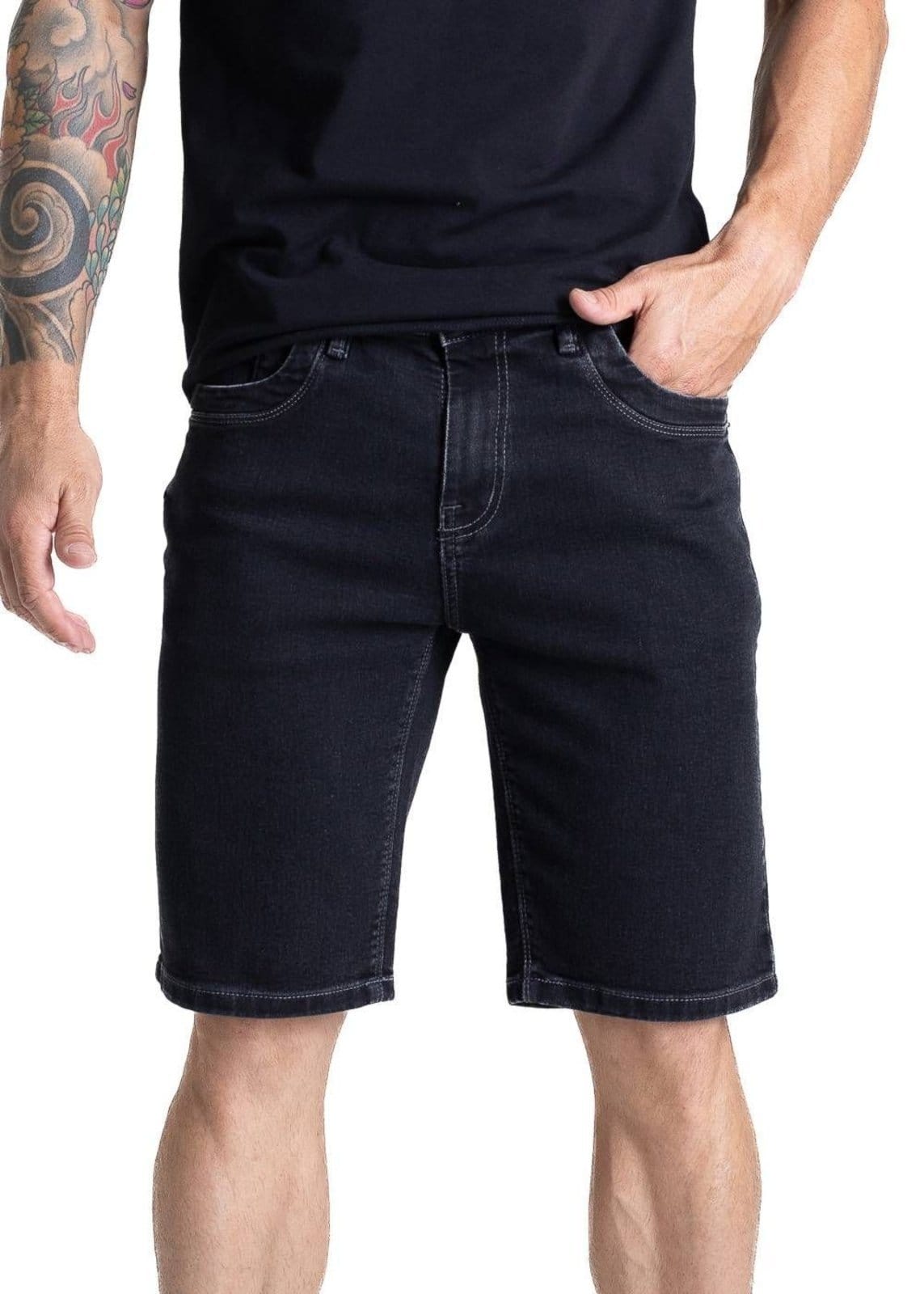 Vista principal Bermuda Jeans Sawary - 282143 Sawary preto