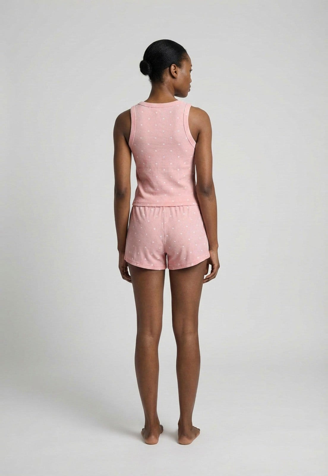 Vista 2 Conjunto Pijama Curto Feminino Hering Estampa Corações Hering rosa