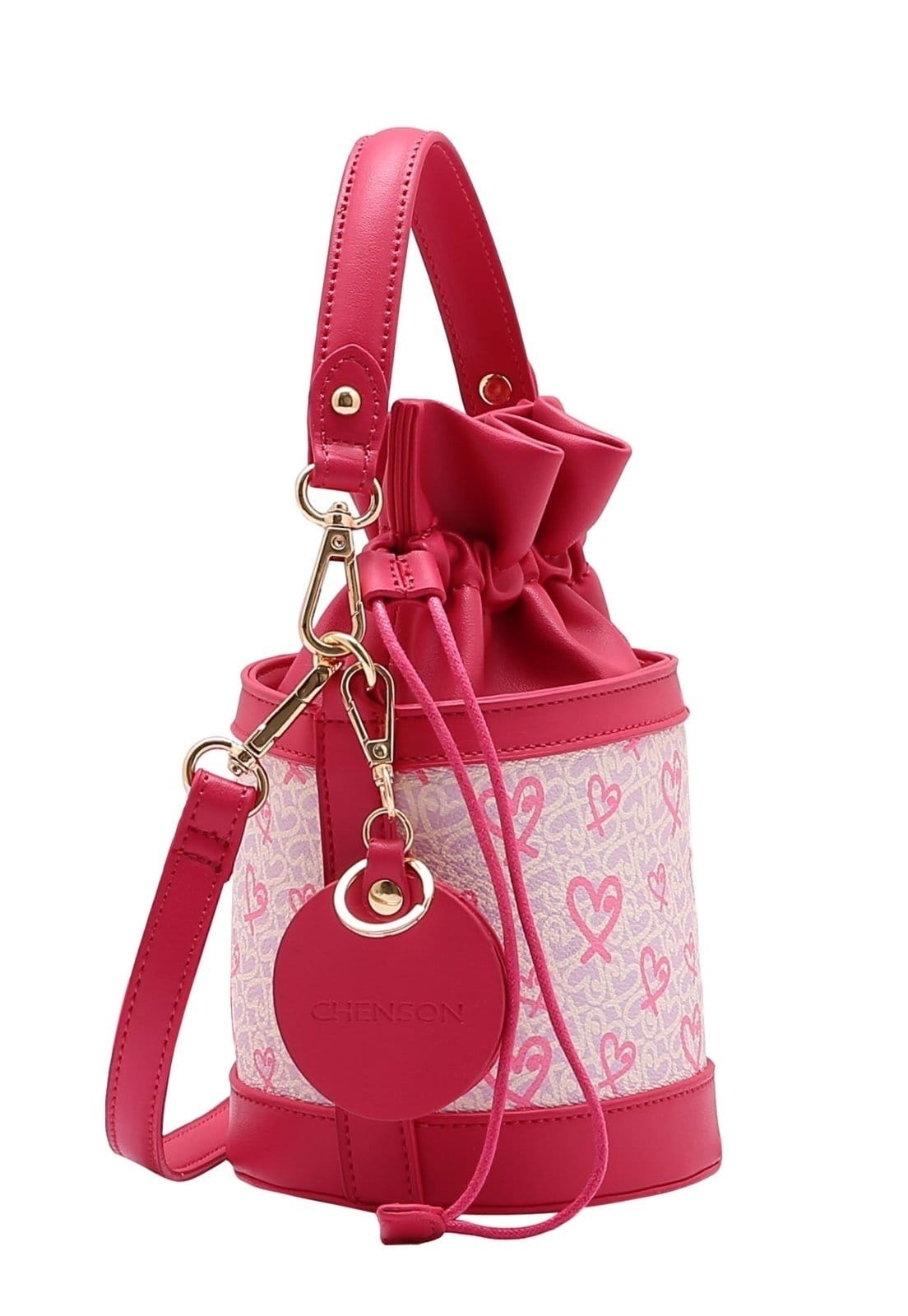 Vista 2 Bolsa Feminina Chenson Original Little Heart Saco 3484966 Chenson lilás