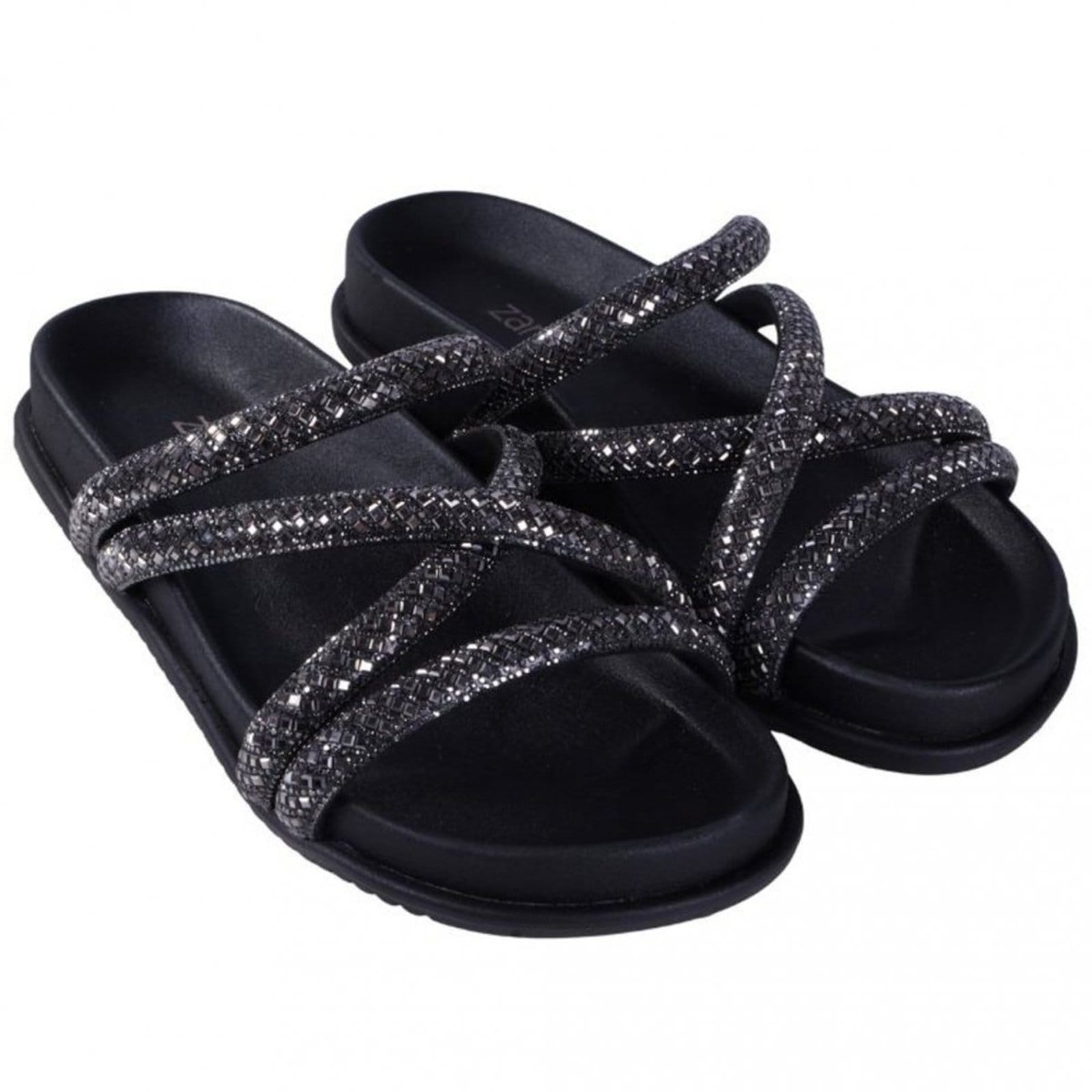 Vista 2 Papete Zariff Feminina Tira Celeste Zapm42 Zariff Preto Zariff preto celeste