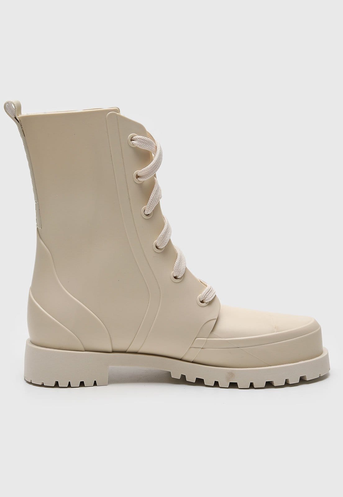 Bota Coturno Capodarte Lisa Off-White - 2