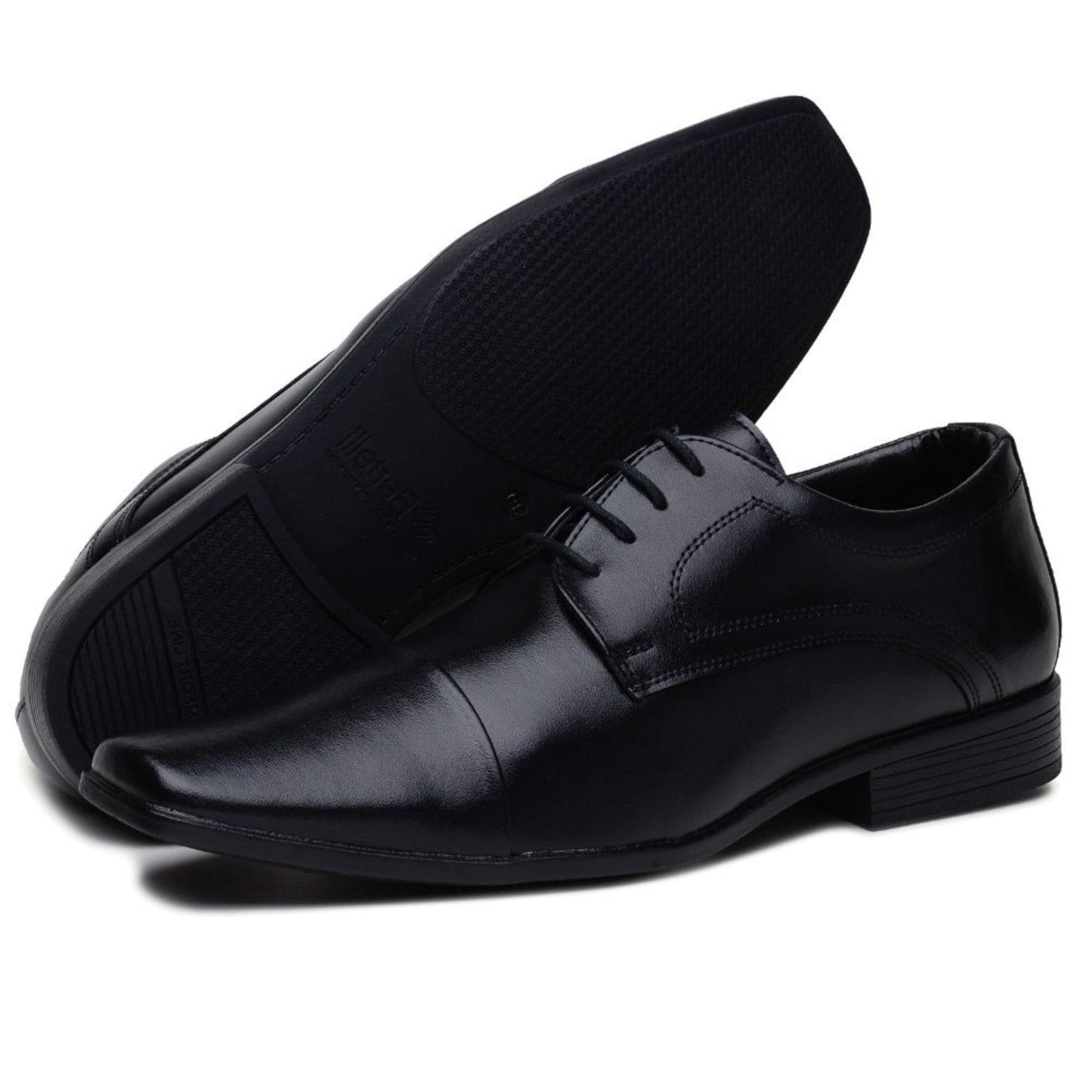 Vista 2 Sapato Social Bia Ramos Italiano Bico Fino Elegante Bertelli preto