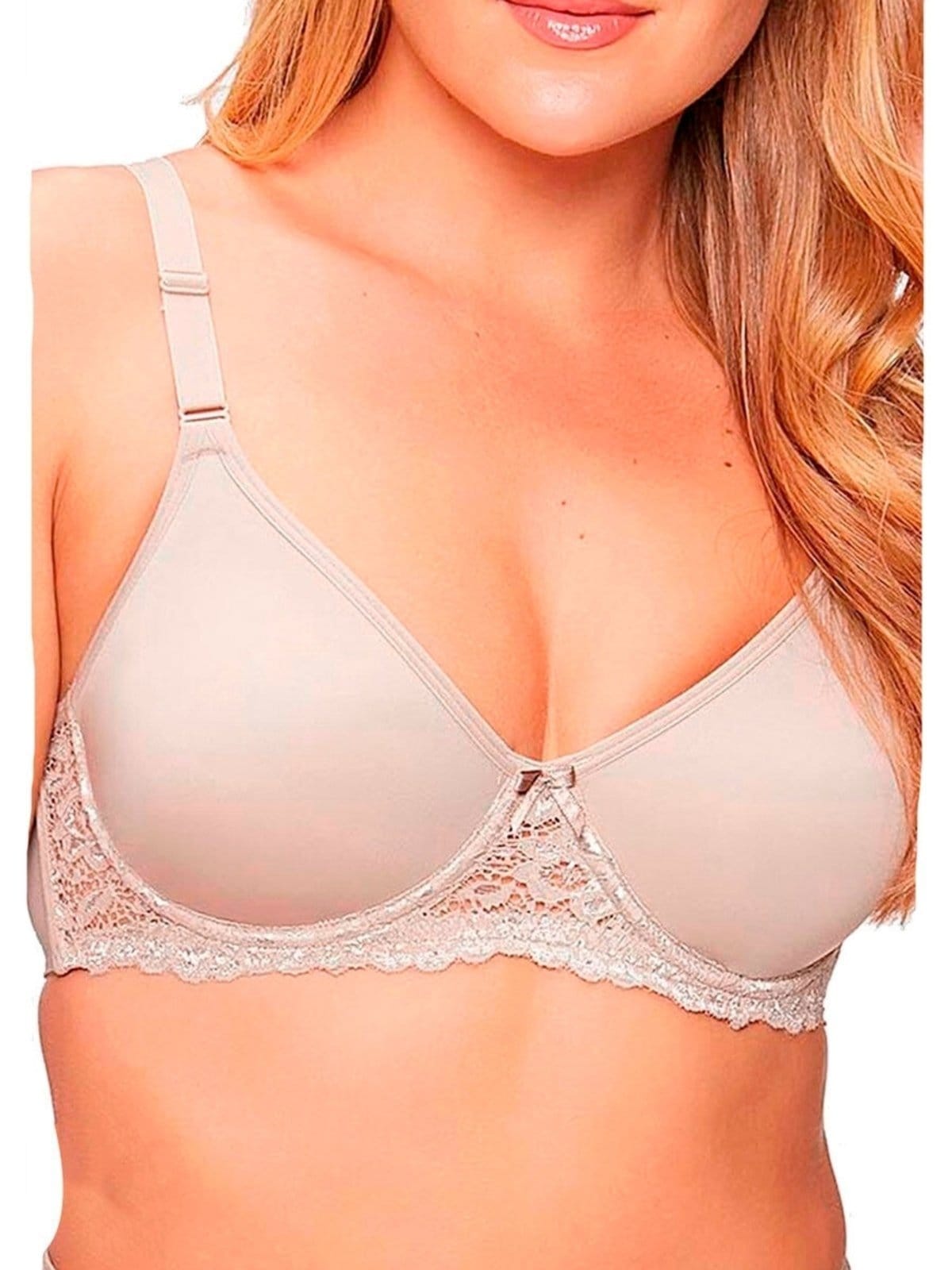 Vista 2 Kit com 3 Sutiãs com Aro e sem Bojo W Triumph Brigitte 24785 Taça B Triumph bege