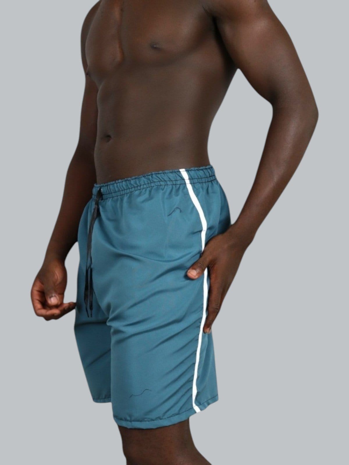 Vista 2 Kit 3 Bermuda D Bell Outlet Fashion Tactel Masculina Preta/Azul/Cinza D BELL OUTLET FASHION preto azul