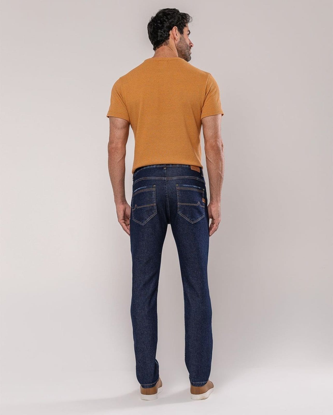Vista 2 Calça Slim Fit Masculina 25201 Amaciado com Used Consciência jeans