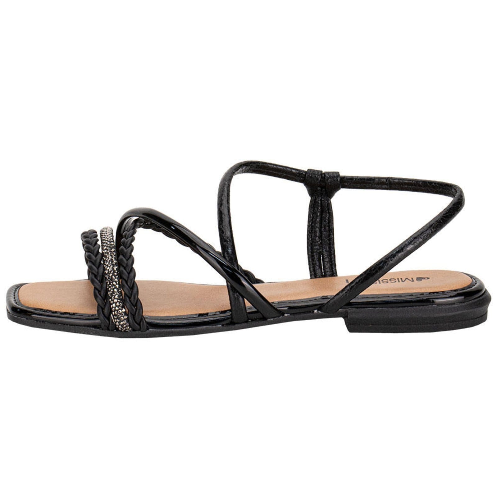 Vista 2 Sandália Feminina Flat Mississipi J0661 B0641661 MISSISSIPI preto