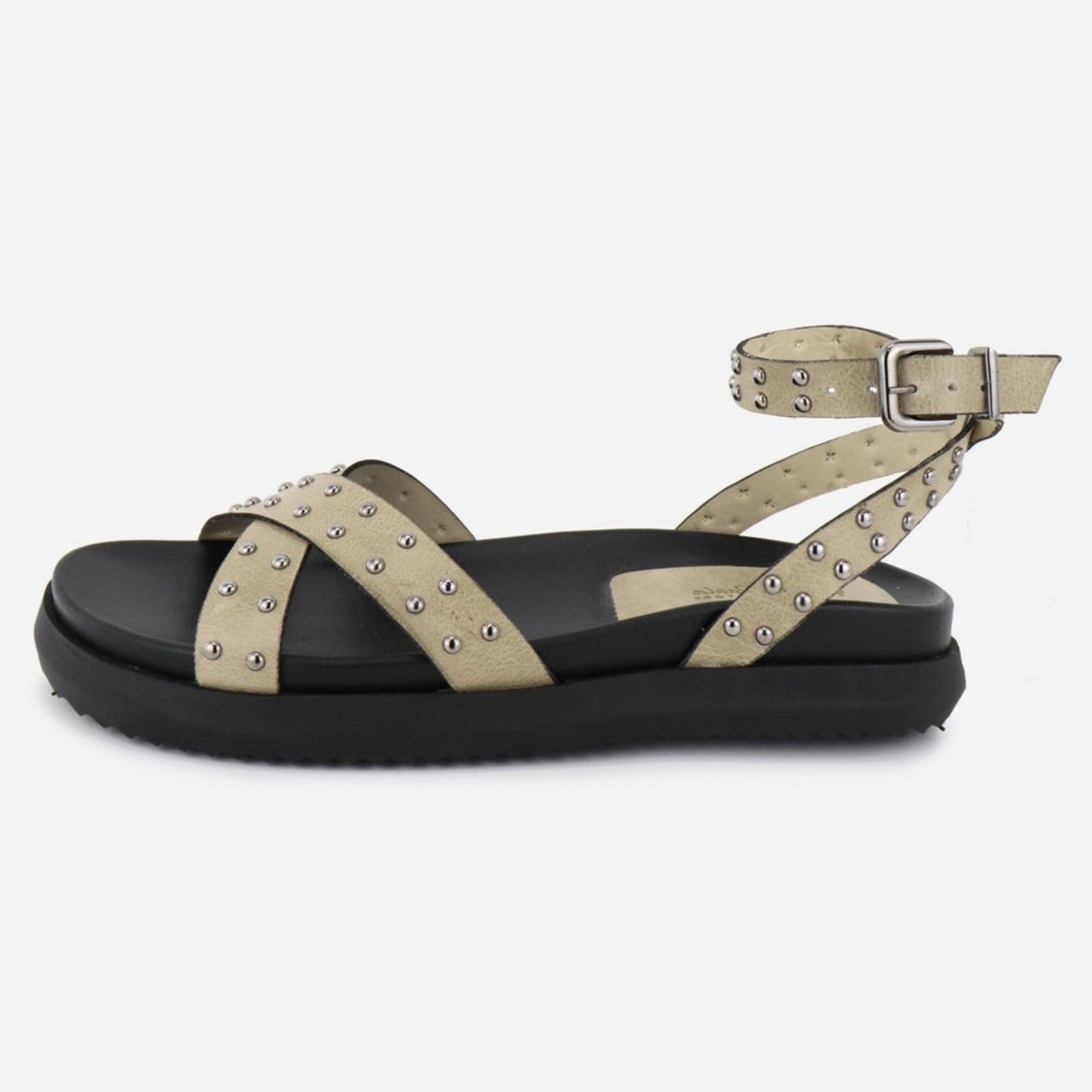 Vista principal Sandália Off Confort Solado Maria Paula Couro Rasteiria White MARIA PAULA off-white white