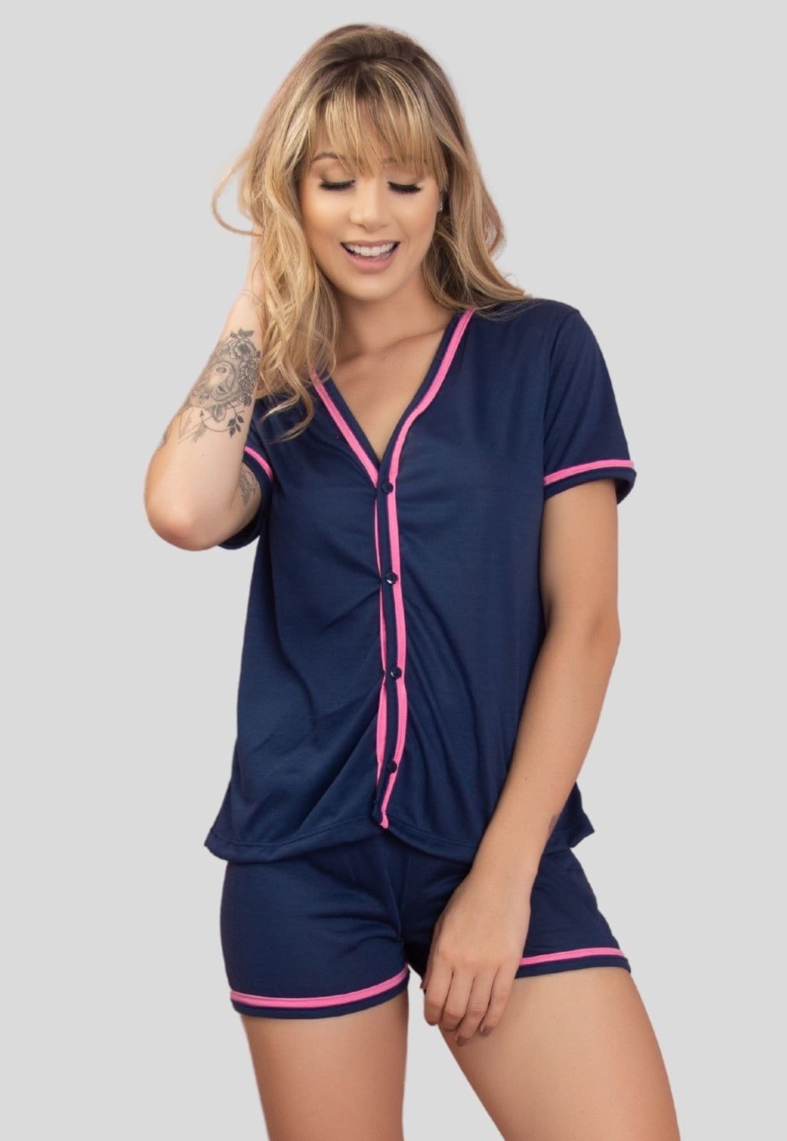 Baby Doll Feminino Serra e Mar Modas Pijama Blogueira Americano