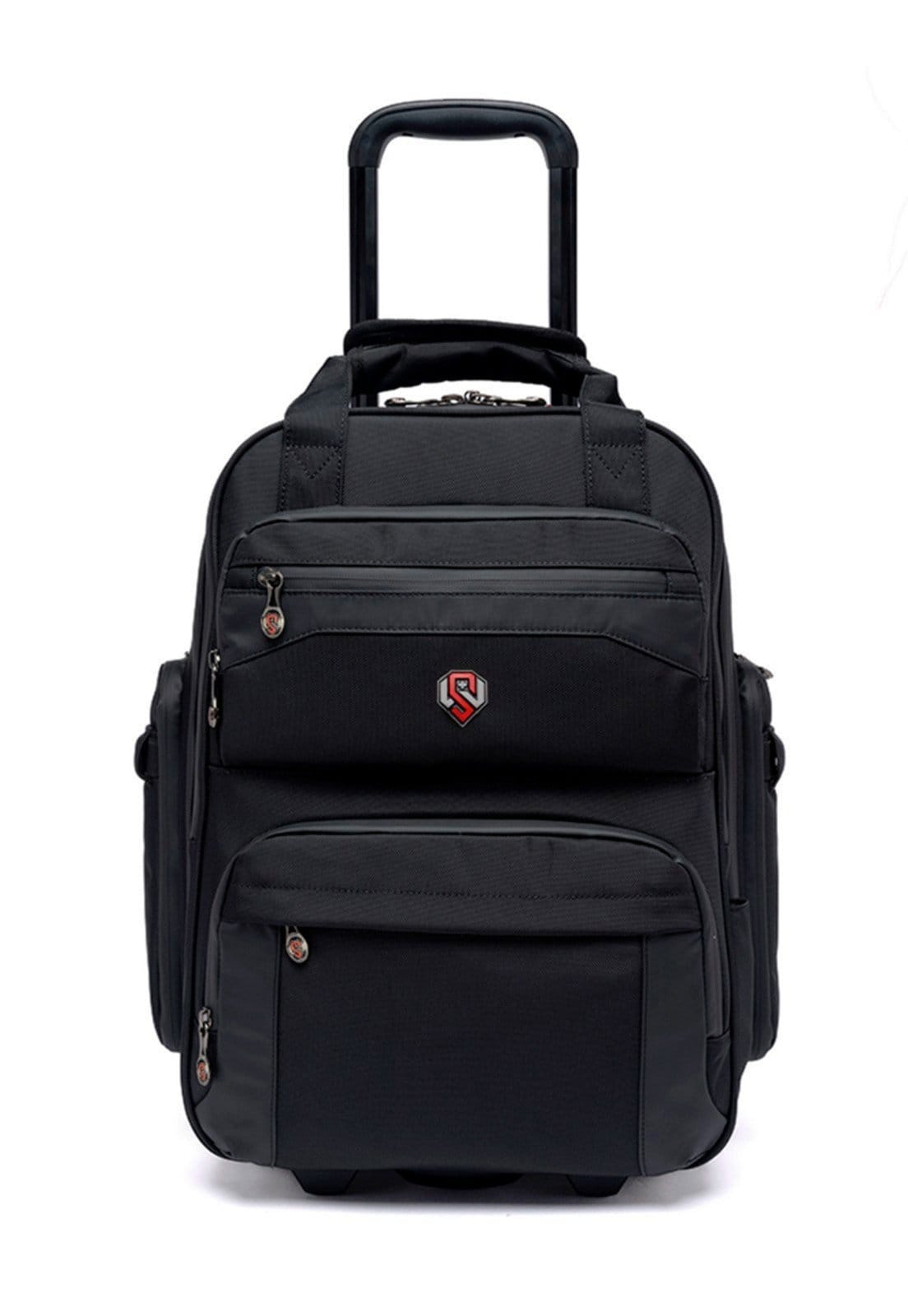 Vista principal Mochila Swissport Masculina Trabalho Executiva Resistente Espaçosa Swissport preto