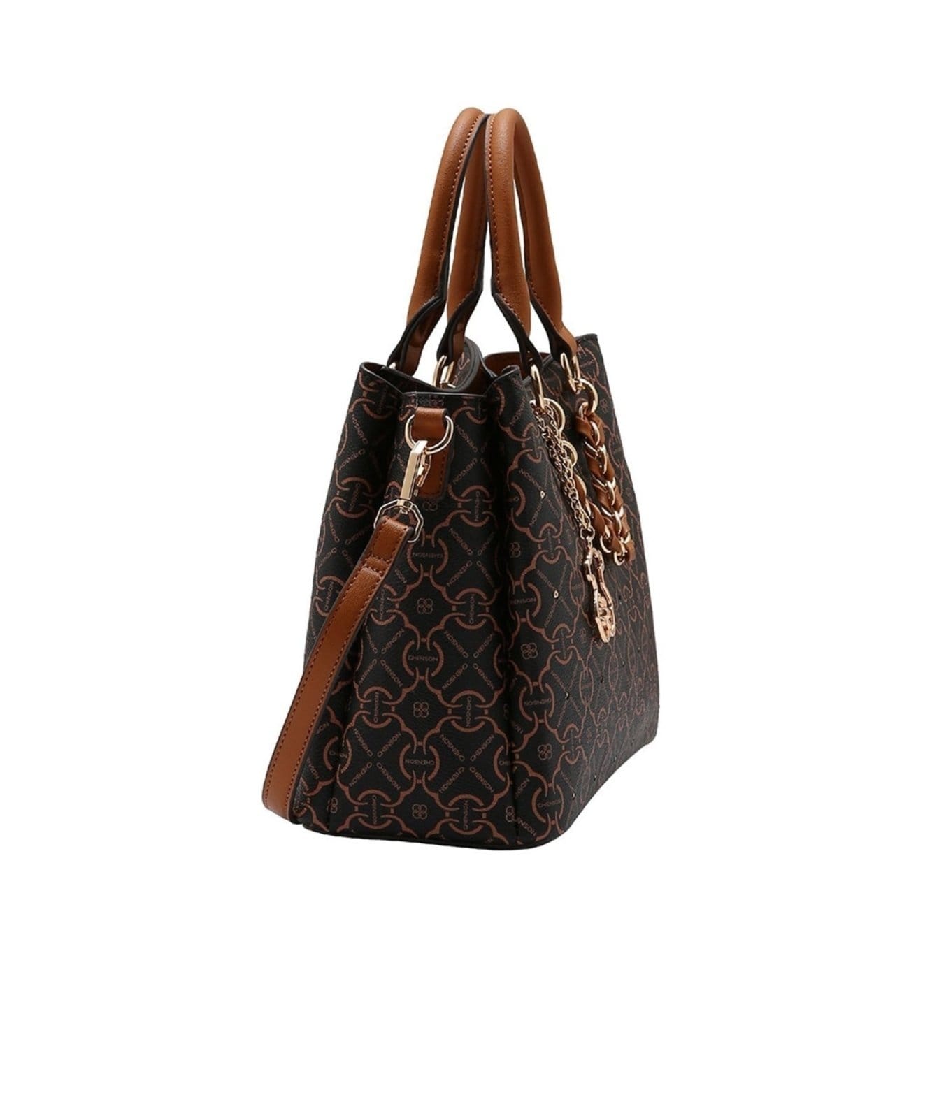 Vista 2 Bolsa Feminina Chenson Cristal Estruturada Cafe Chenson incolor