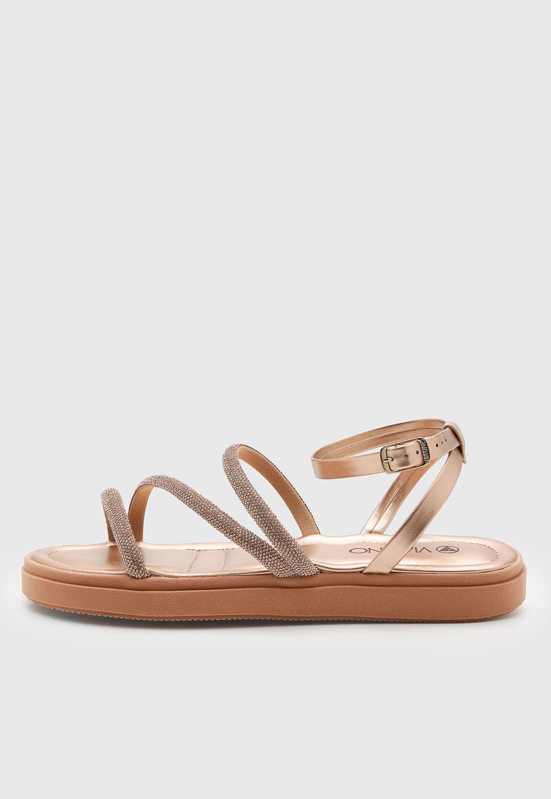 Rasteira Feminina Via Uno Tiras Brilhantes