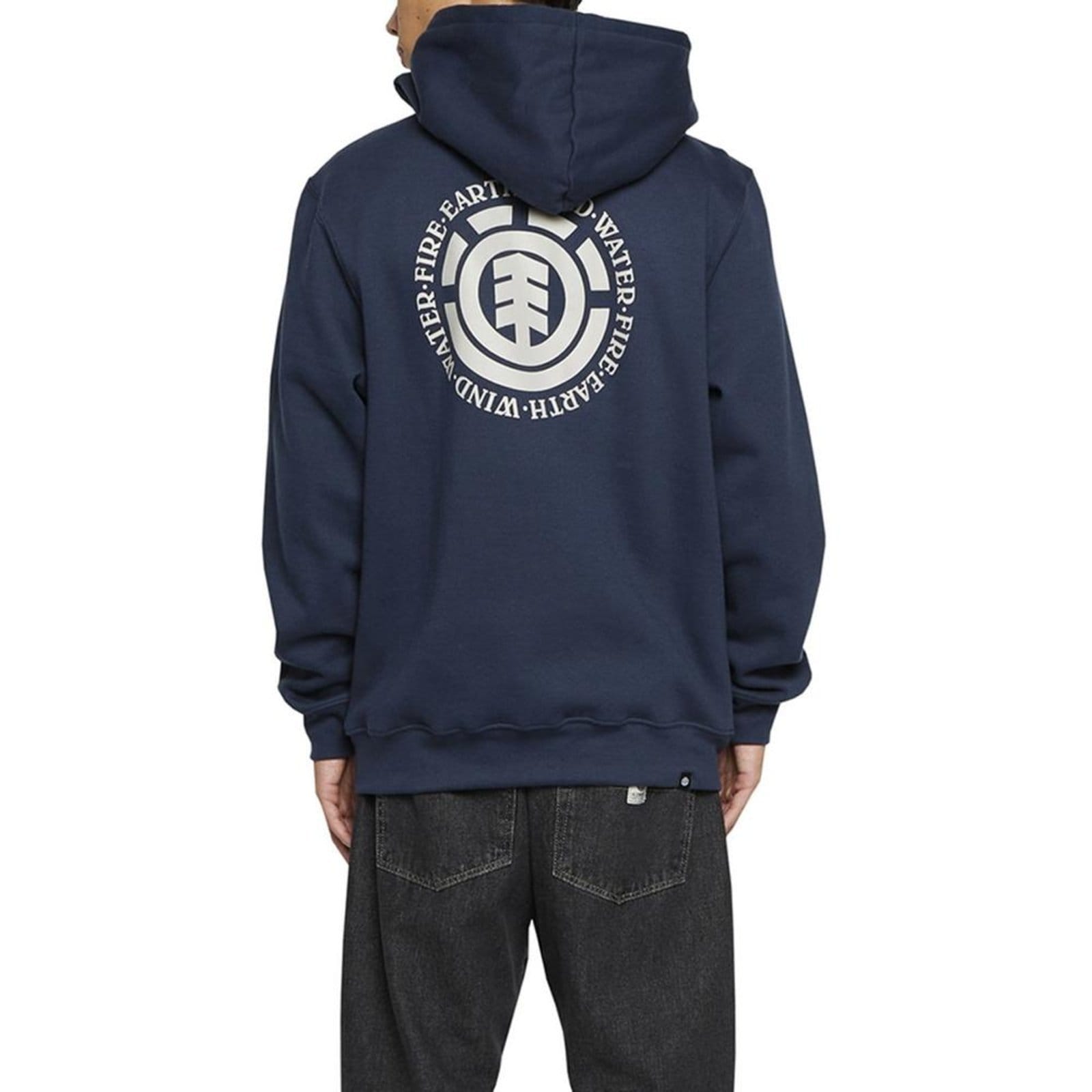 Vista 2 Moletom Element Canguru Seal BP 280G Masculino Marinho Element azul marinho