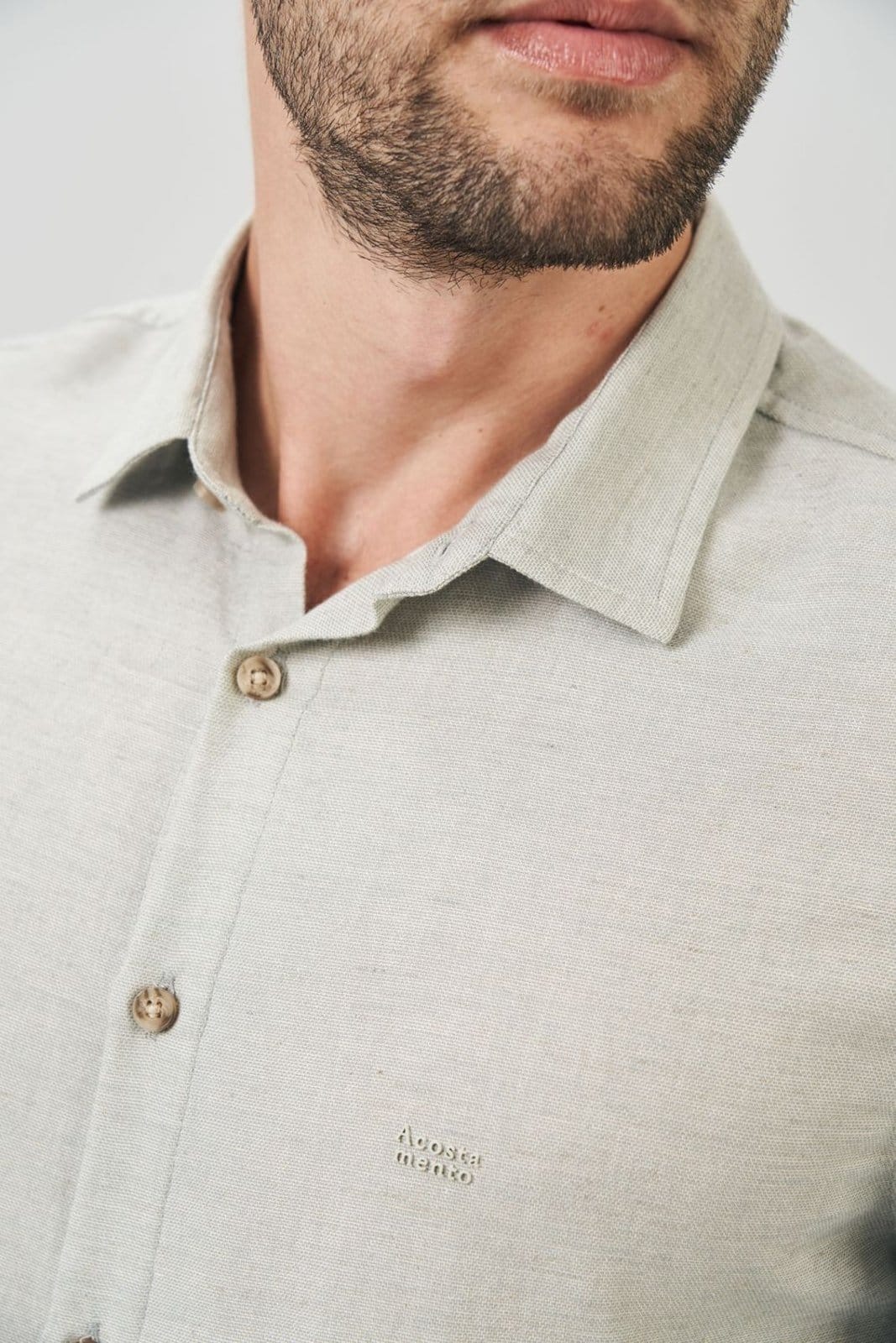 Vista 2 Camisa Manga Longa Masculina Acostamento ACOSTAMENTO MASCULINO cinza