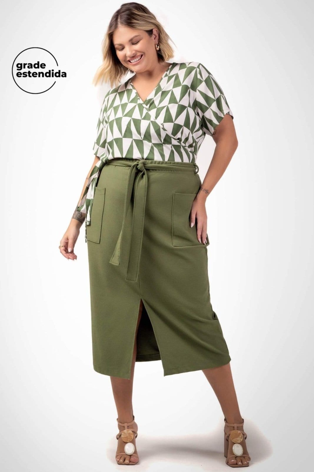 Saia Feminina em Moletom Marialícia