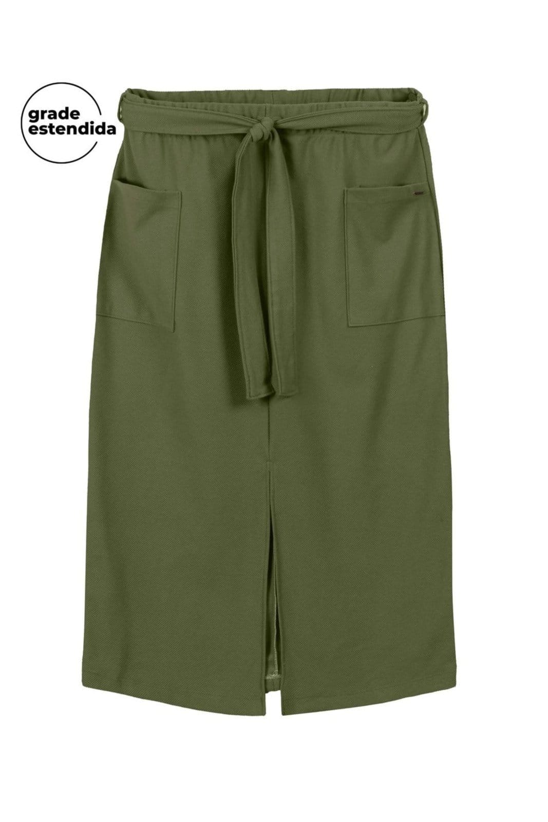 Vista 2 Saia Feminina em Moletom Marialícia Marialícia verde