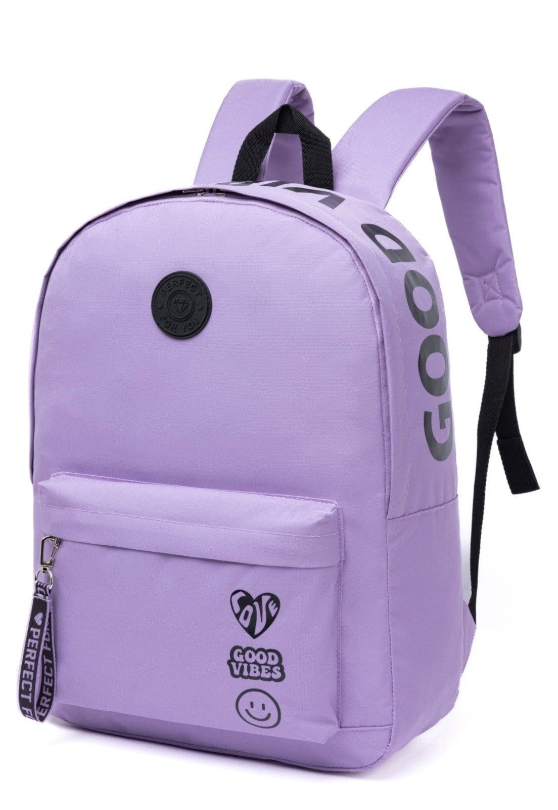 Vista 2 Mochila Feminina Escolar 16 Litros Reforçada Espaçosa Perfect For You lilás