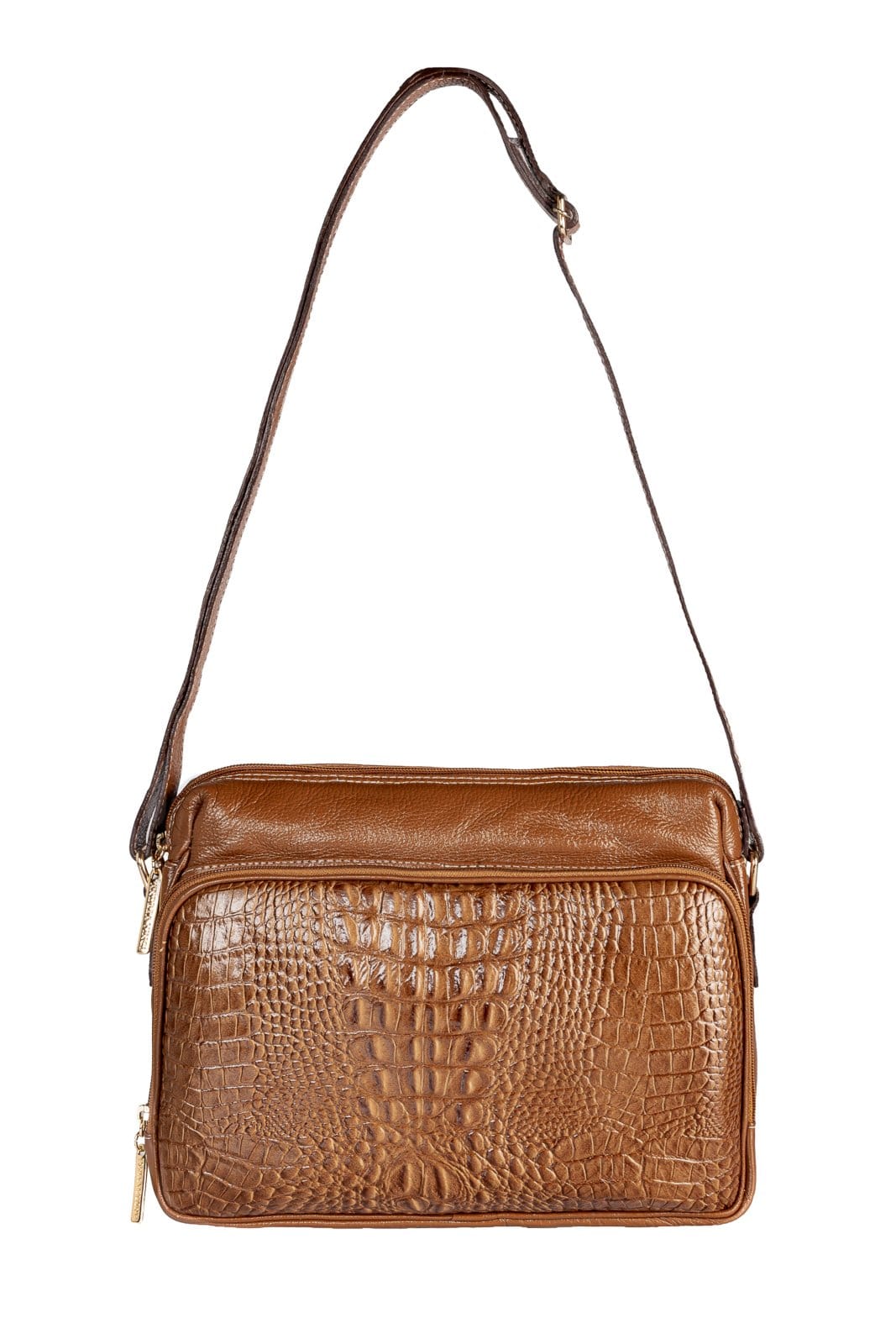 Bolsa de couro croco tiracolo Anita
