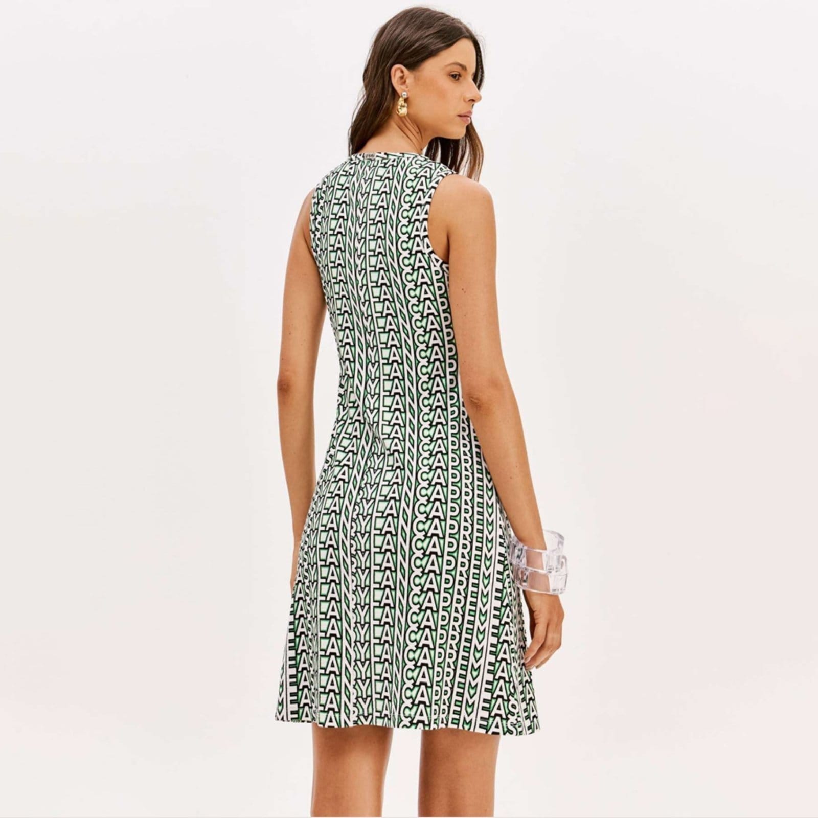 Vista 2 Vestido Curto Easy Lança Perfume Estampa Pr26 Feminino Easy Lança perfume verde