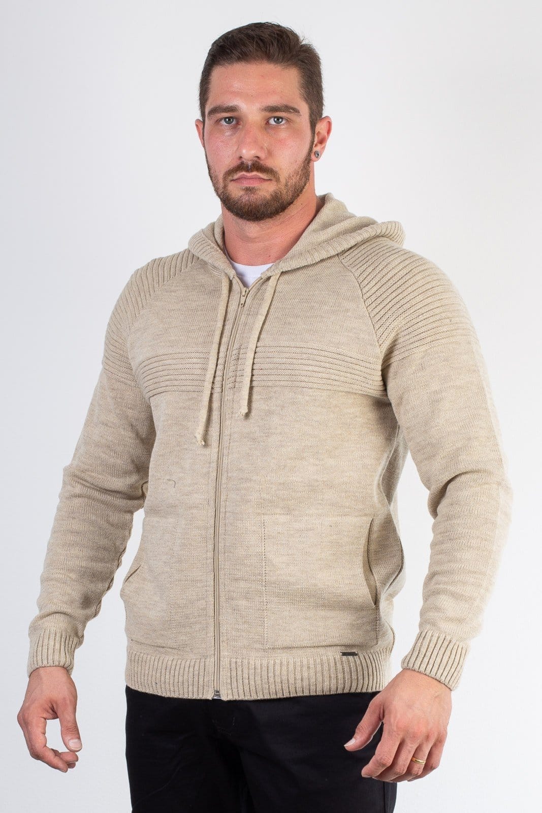 Jaqueta de malha manga raglan 50005