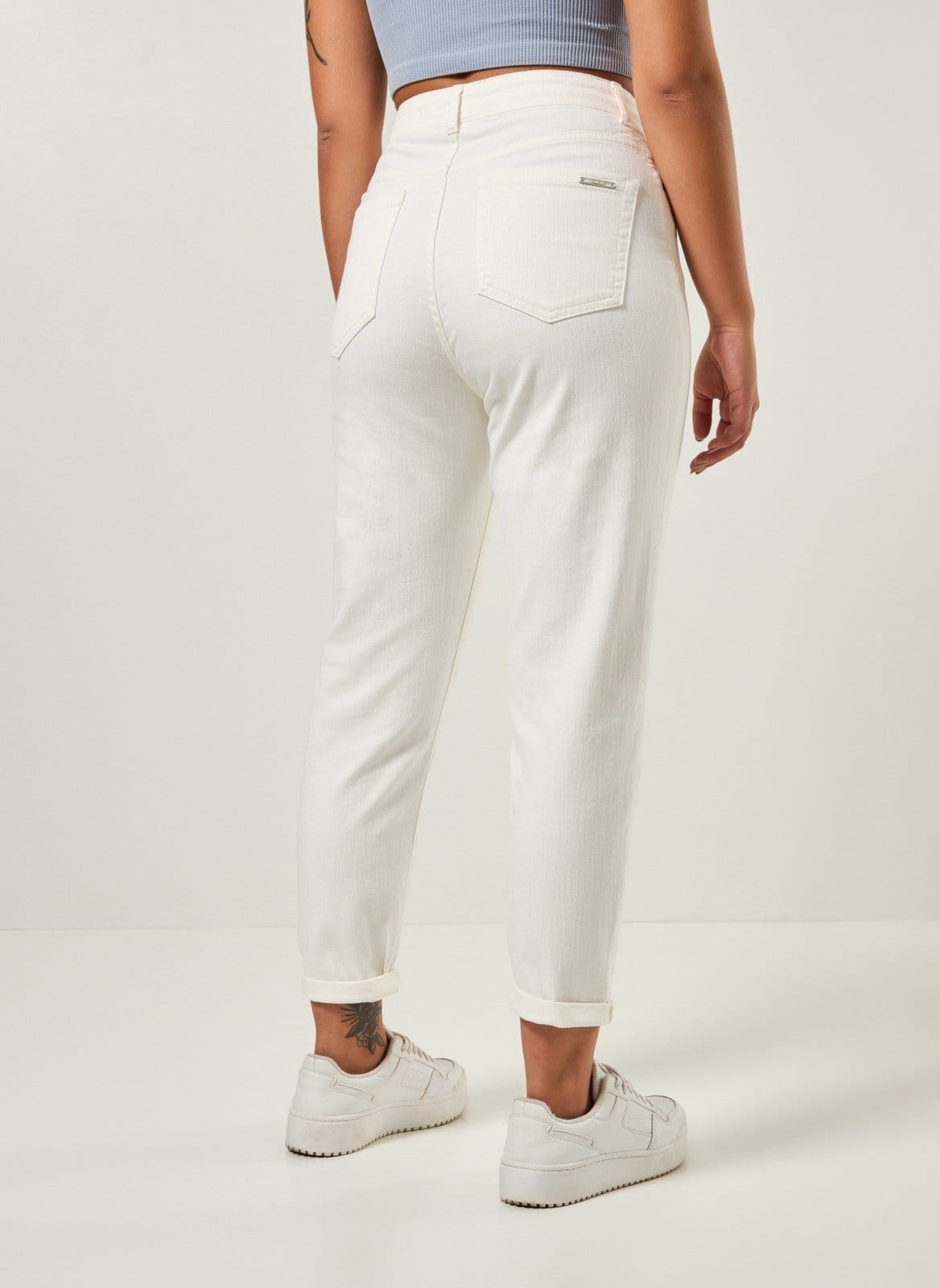 Vista 2 Calça Mom De Sarja Com Elastano Youcom marrom